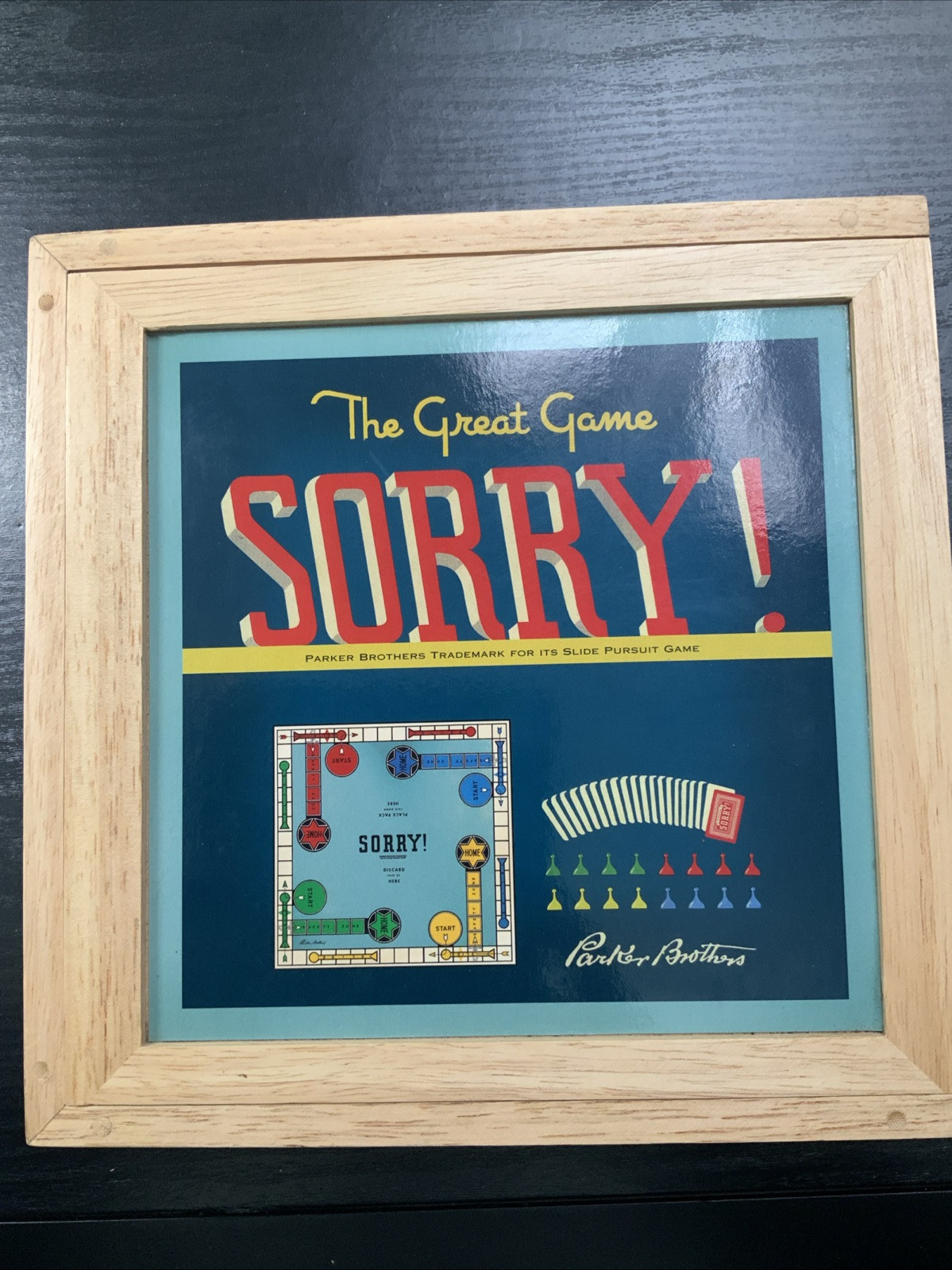 THE GREAT GAME SORRY PARKER BROTHERS TRADEMARK FOR ITS SLIDE PURSUIT GAME