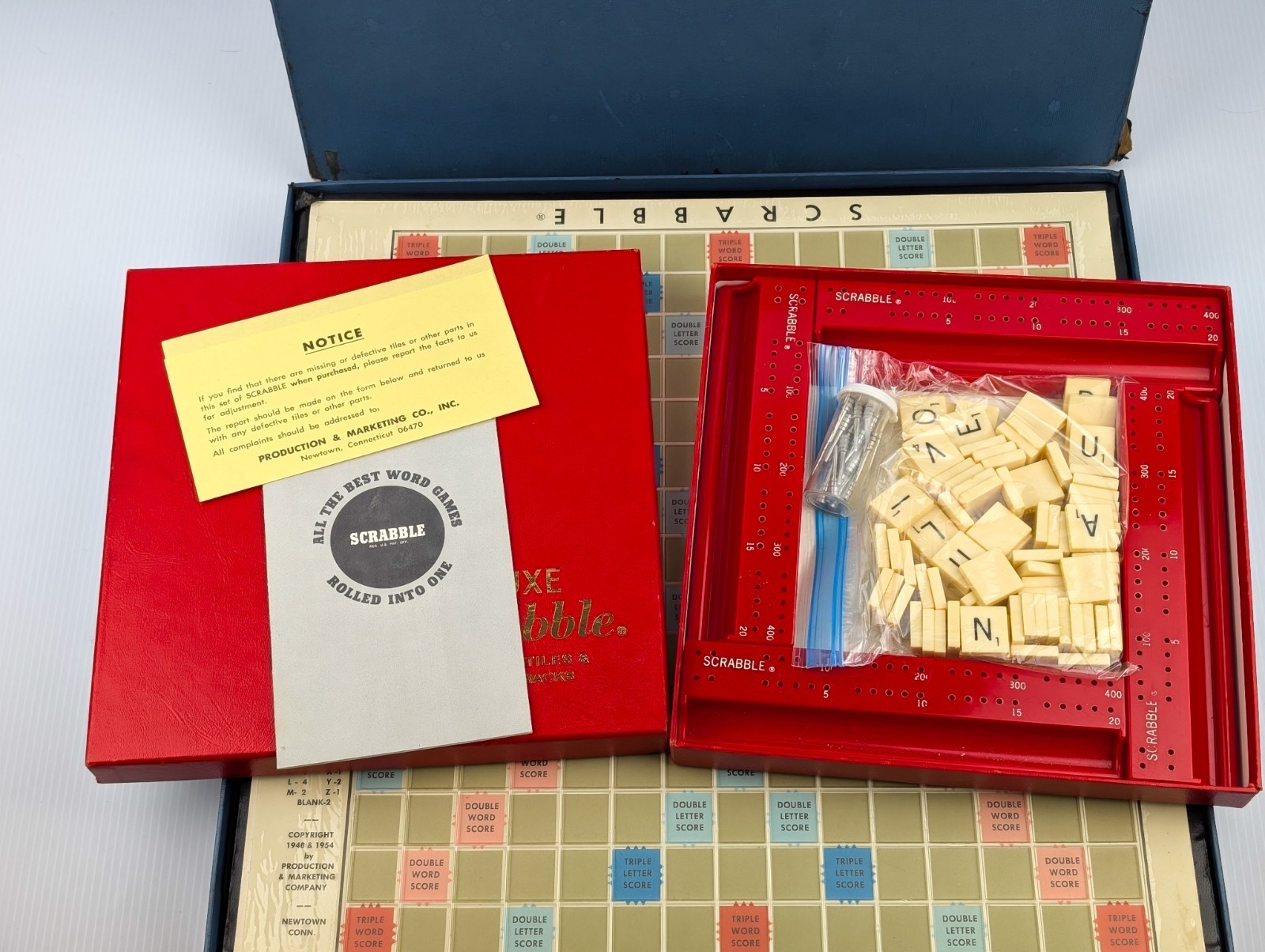 1966 Selchow/Righter DELUXE SCRABBLE Game Turntable 100% COMPLETE