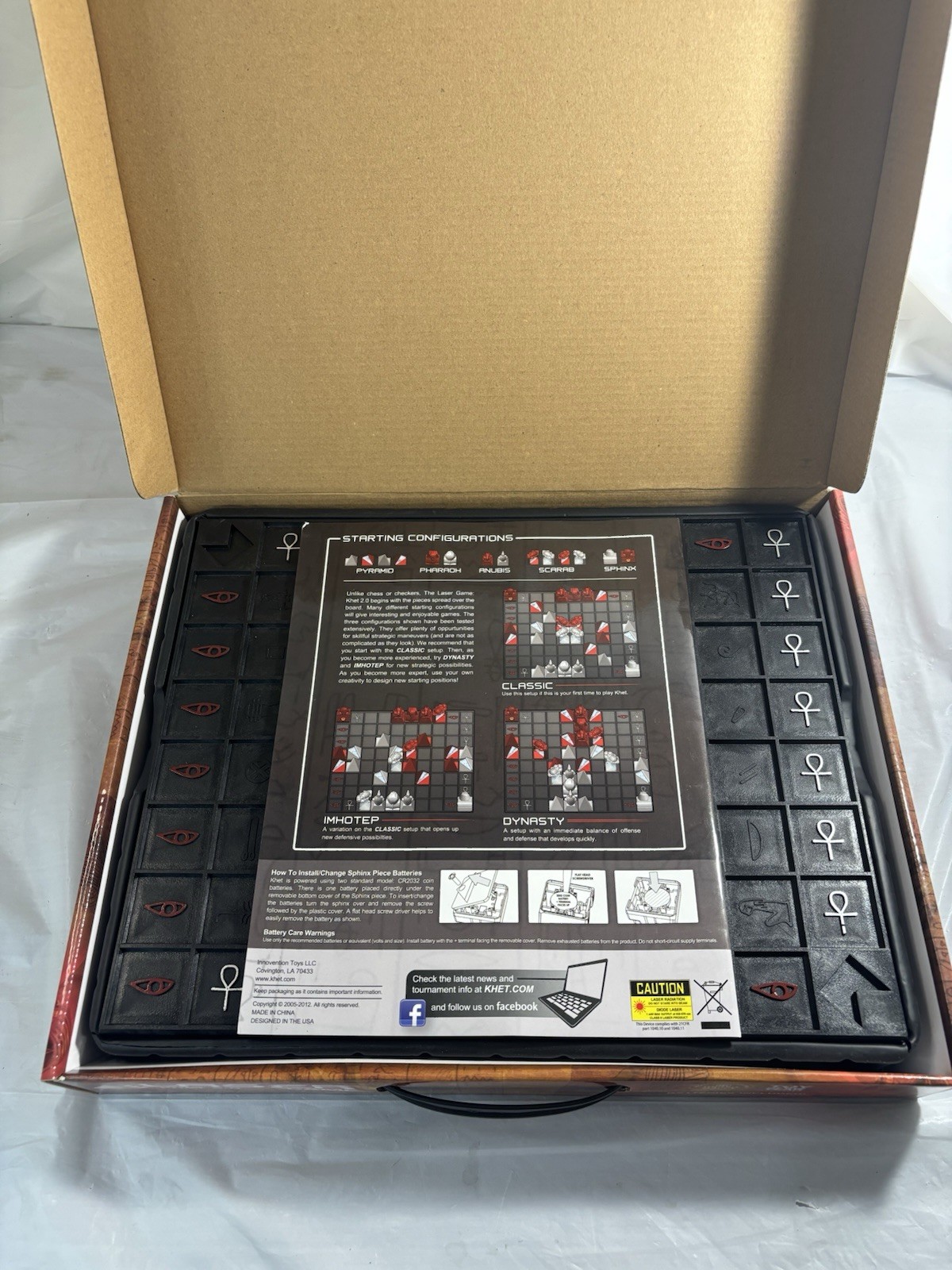Laser Khet 2.0 Board Game Strategy Mensa ~ Complete & Tested Working