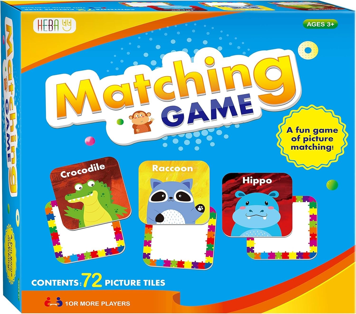 36 Pair Animals Matching Game Cartoon Flash Cards Erasable72 PCs, Each Measur…