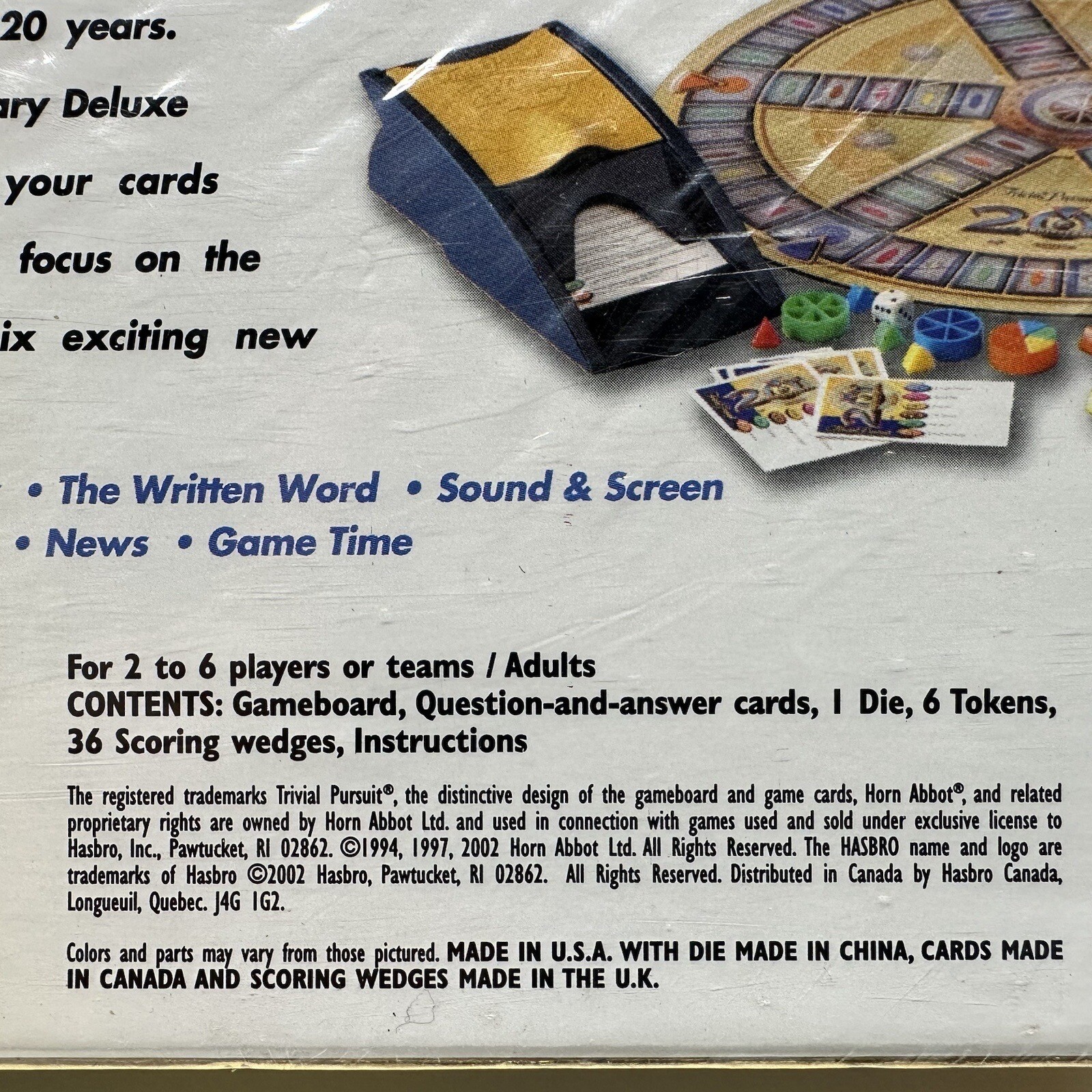 Trivial Pursuit 20th Anniversary Edition 80s 90s Early 2000’s Cards Sealed NEW!