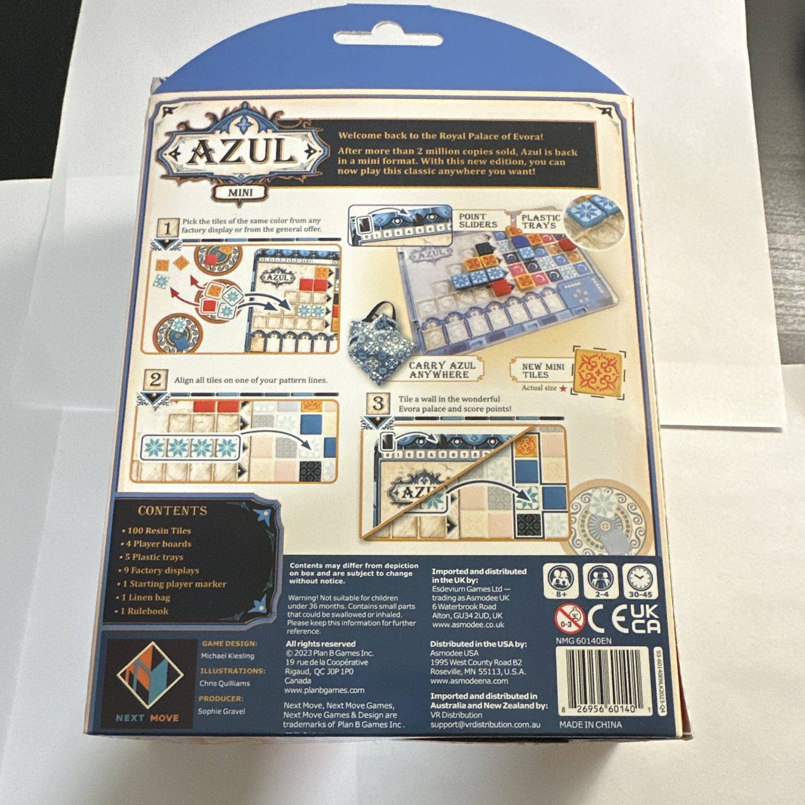 Next Move Azul Mini Abstract Strategy Board Game 2+ Players Age 8+ 2023