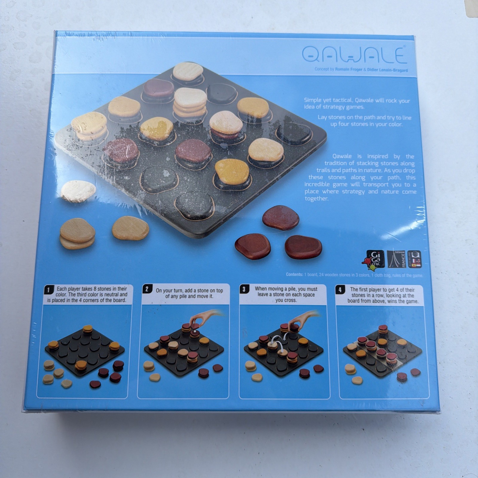 QAWALE Wooden Board Game by Gigamic Abstract Strategy Game New Sealed