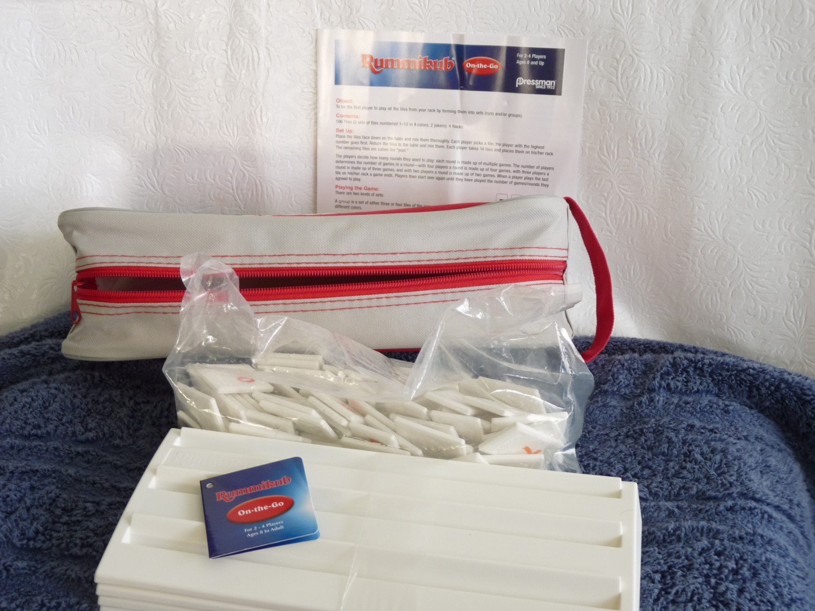 Rummikub On The Go Complete Original Game Durable Canvas Storage Case