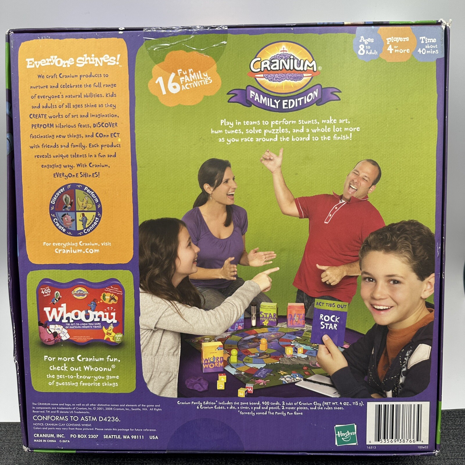 Cranium Board Game Family Edition 16 Fun Family Activities Ages 8+ 4+ Players
