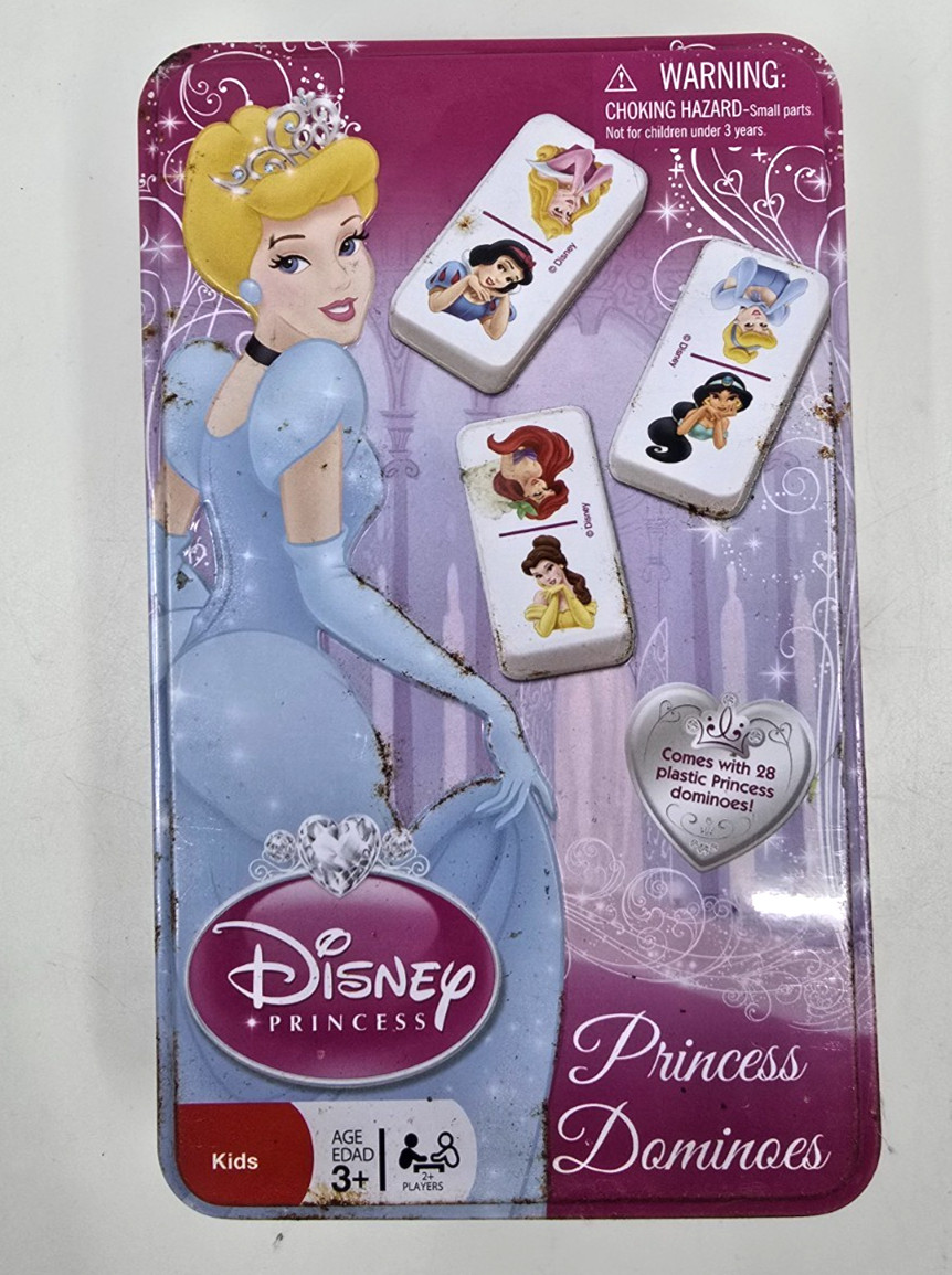 Disney Princess Dominoes Game Tin Case Complete Set