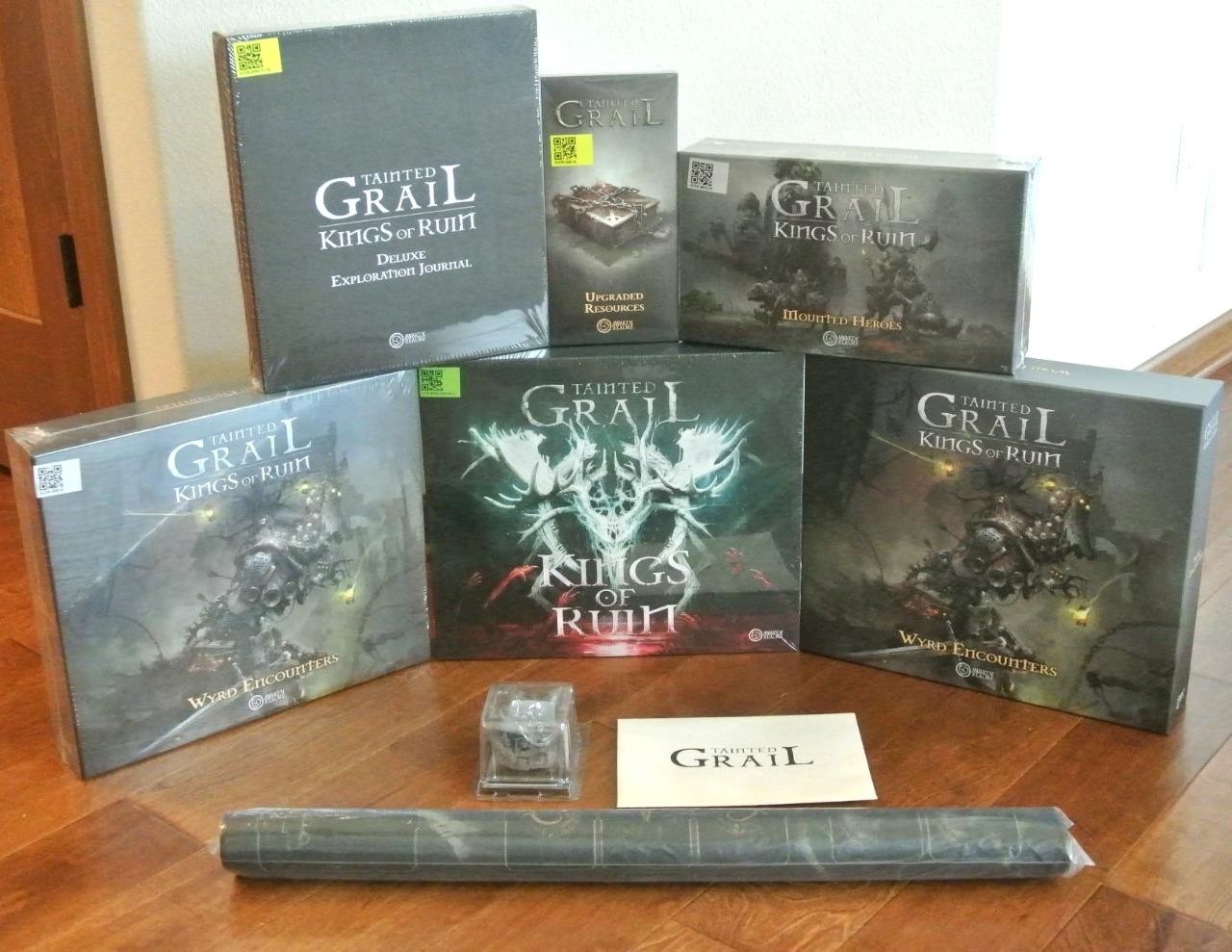 TAINTED GRAIL KINGS OF RUIN Board Game Excalibur Pledge Gamefound Kickstarter