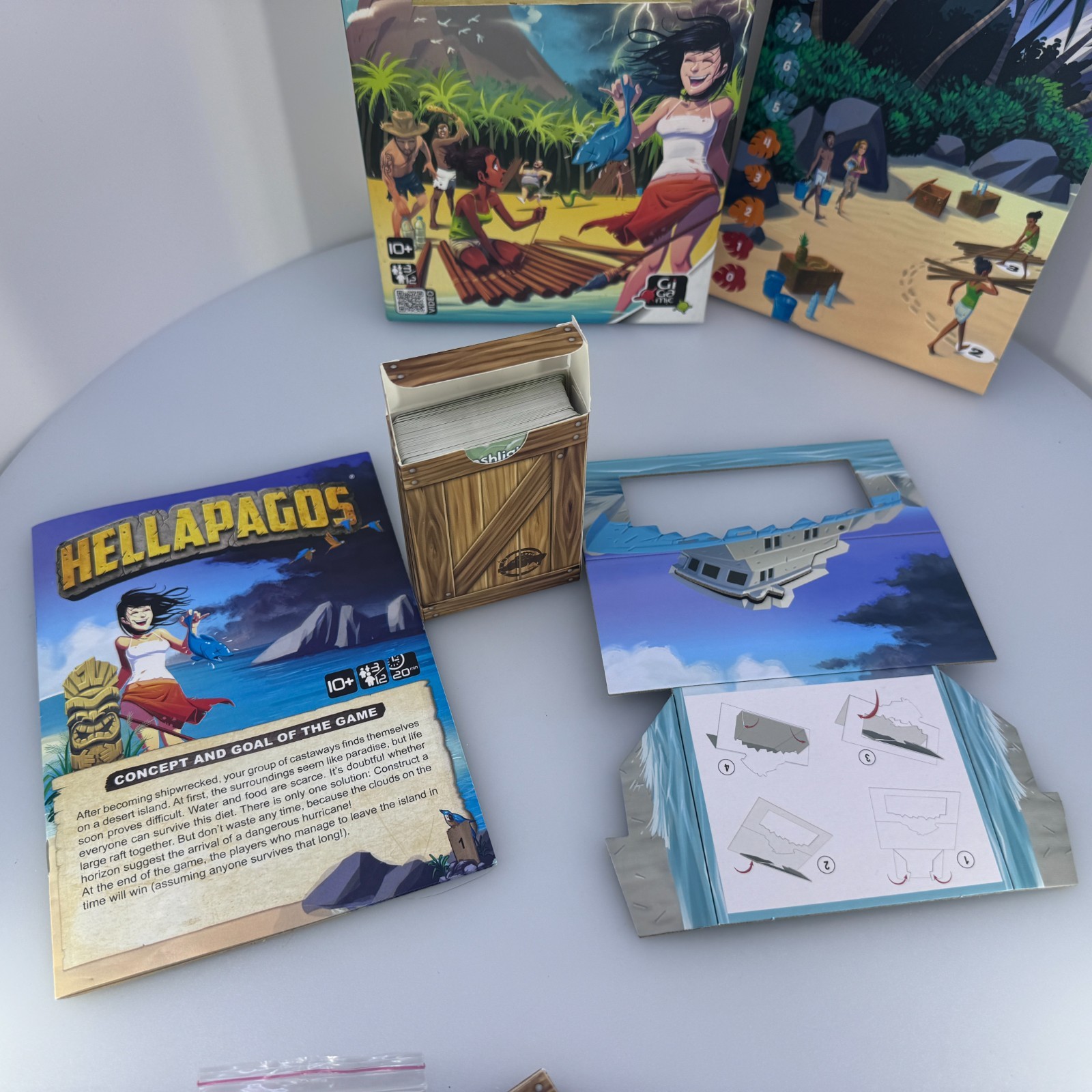 Hellapagos Board Game Gigamic 2017 Complete