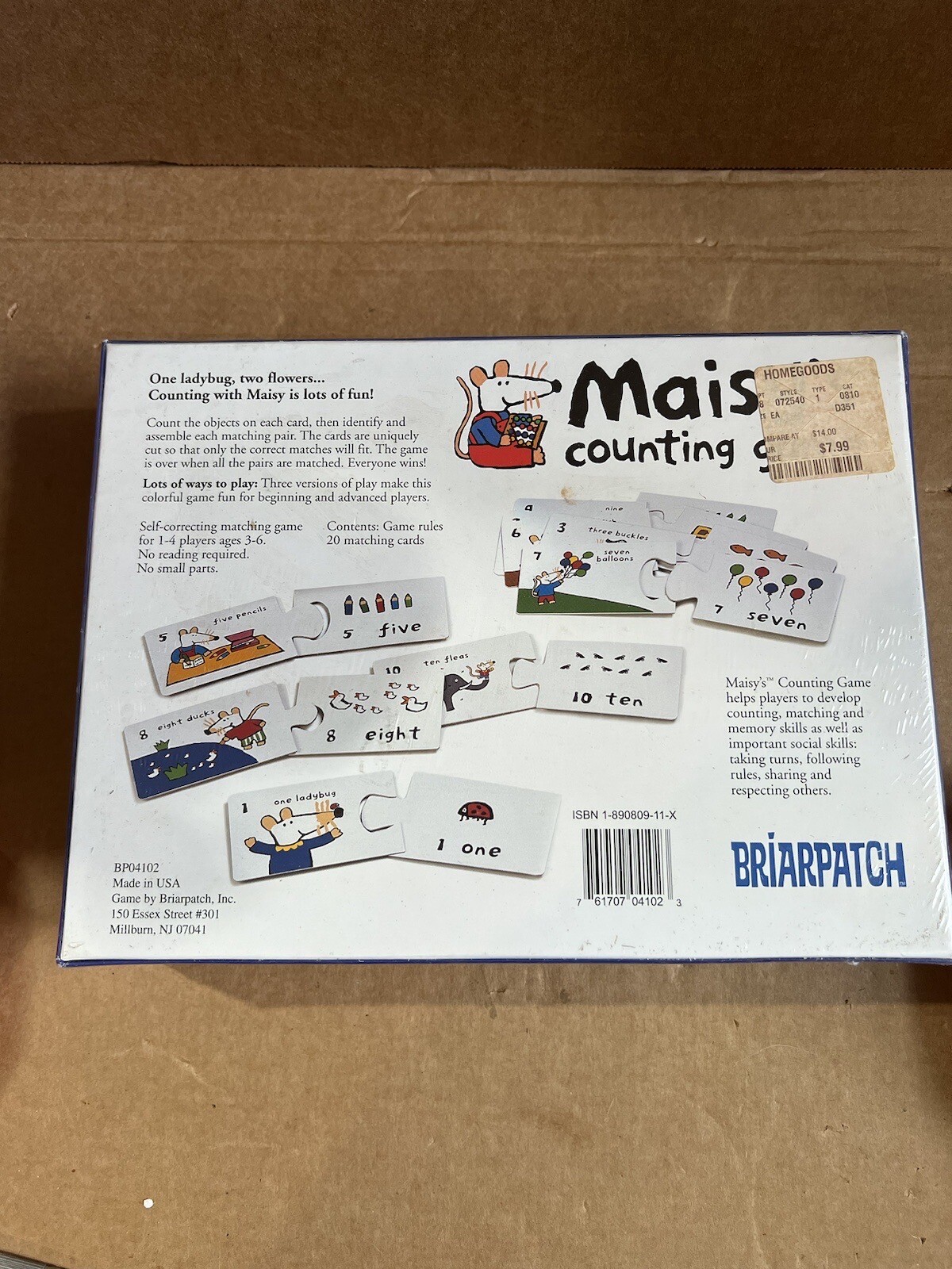 Maisy’s Counting Game [761707041023] 3 Ways to Play – Ages 3-6 years New Sealed