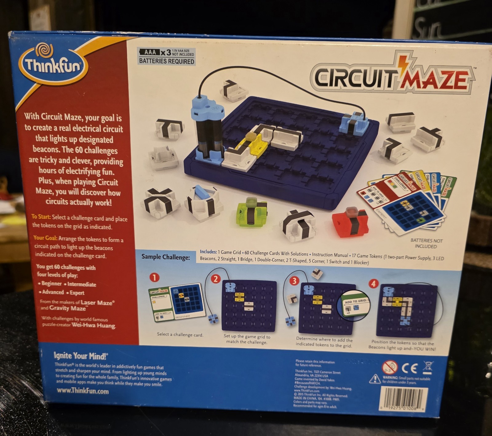 ThinkFun Circuit Maze Logic Educational Game, Single Player Ages 8+ (Complete)