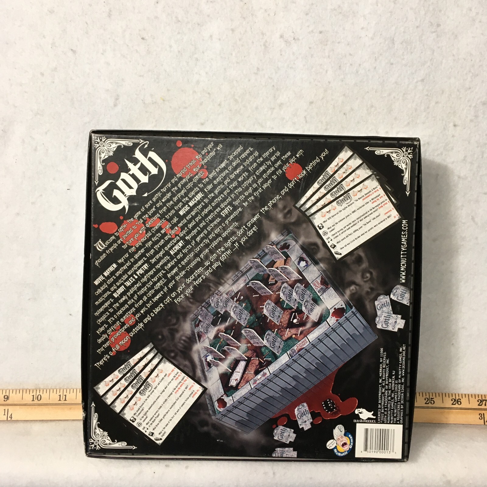 Goth The Game Of Horror Trivia Board Game 2002 Cult Halloween