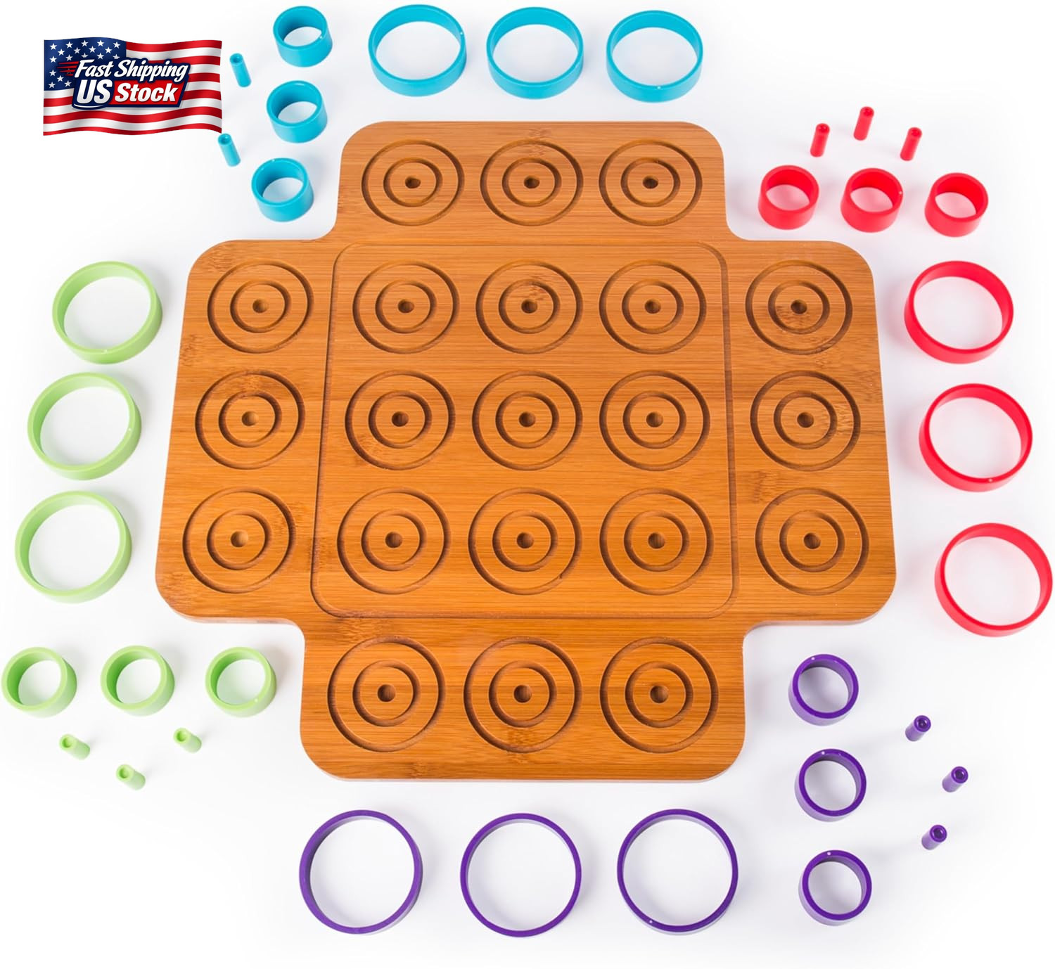 Spin Master Games, Otrio Wood Strategy Game, Interactive Puzzle Game, STEM Activ
