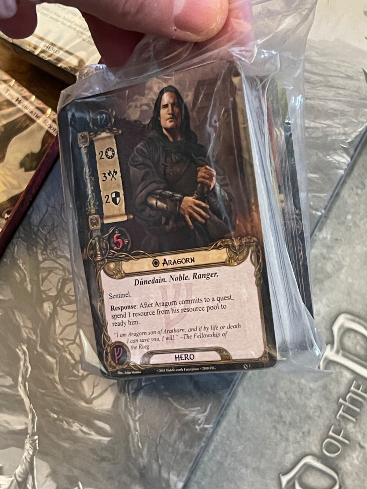 Lord of the Rings Card Game Fantasy Flight LOTR Living 100% UNPUNCHED In Box