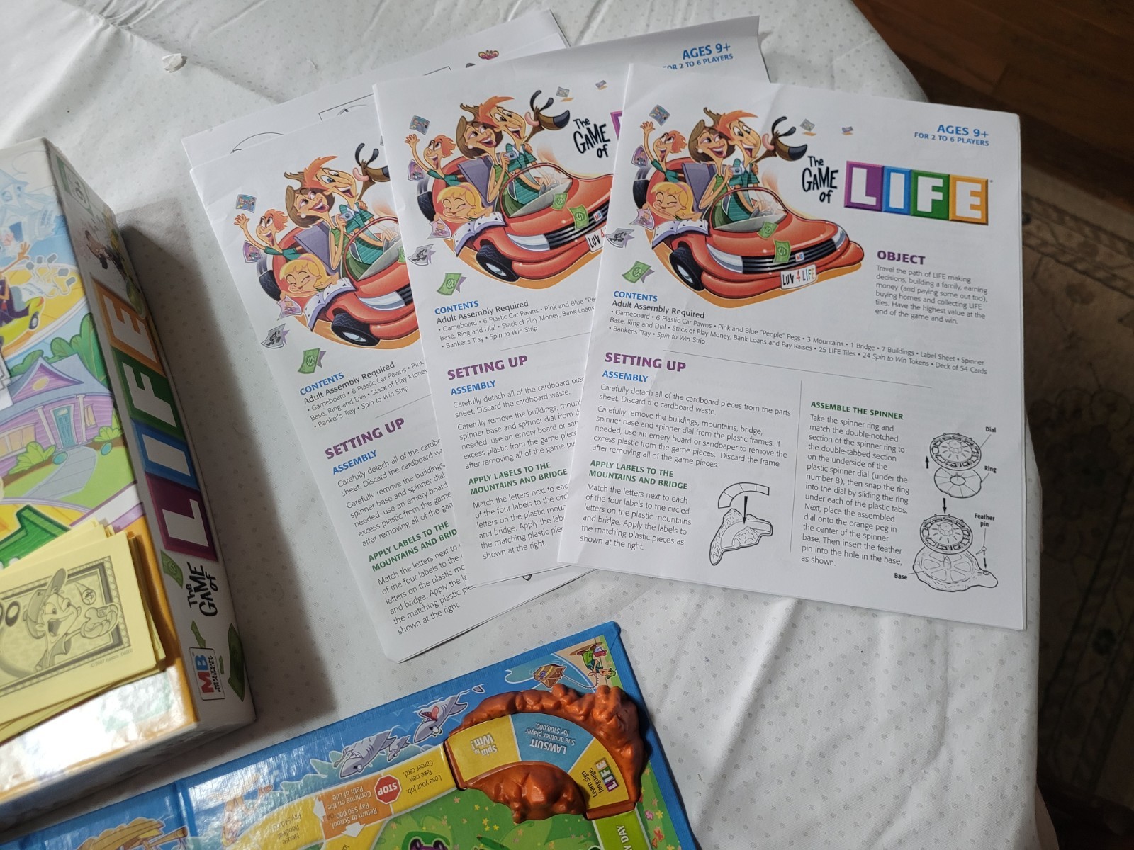 The Game Of Life board game 2 to 6 players 9+ assembled fantastic condition