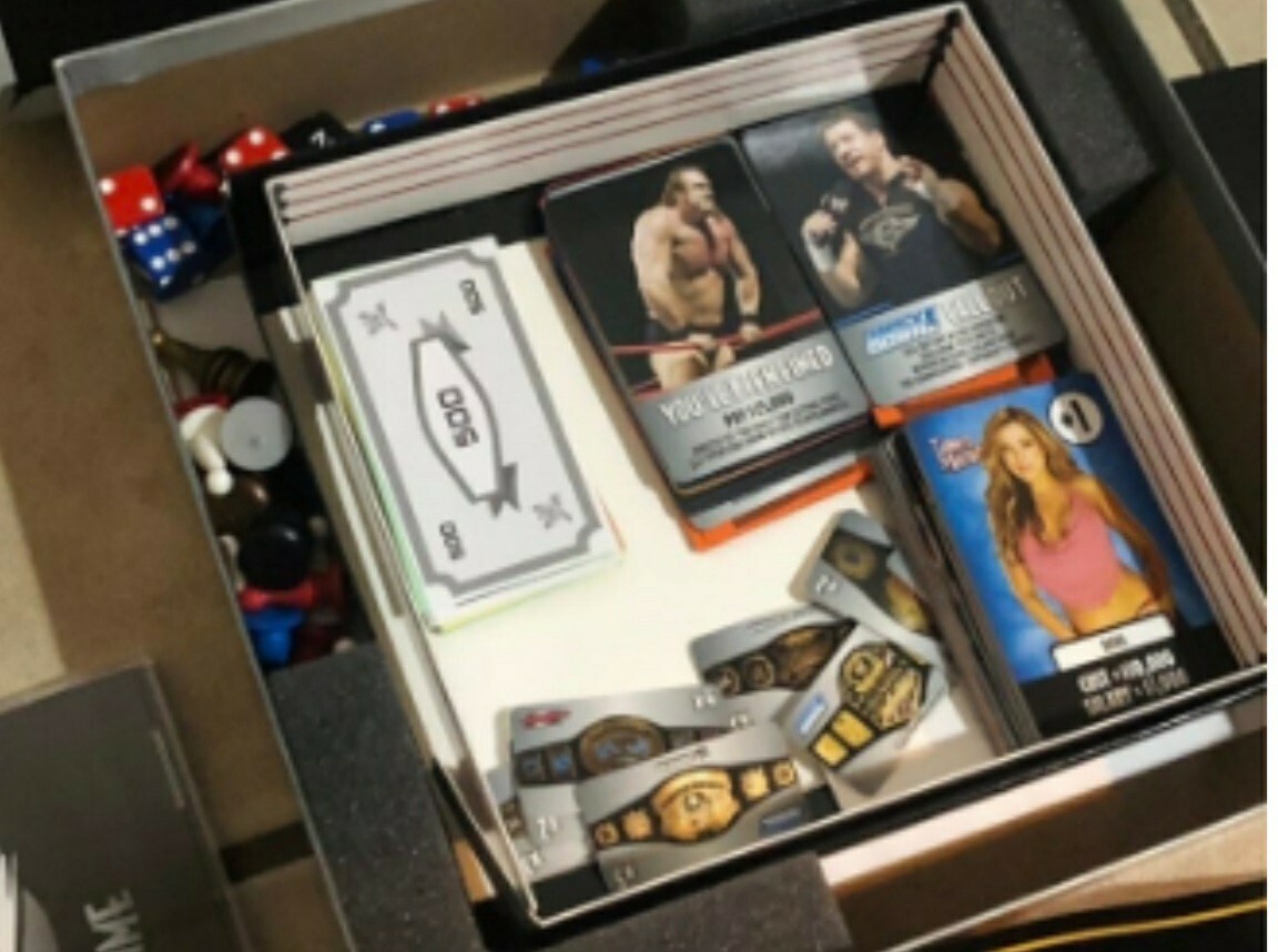 WWE Wrestling DVD Board Game – 1st Edition- RAW/Smackdown All Pieces Are There!