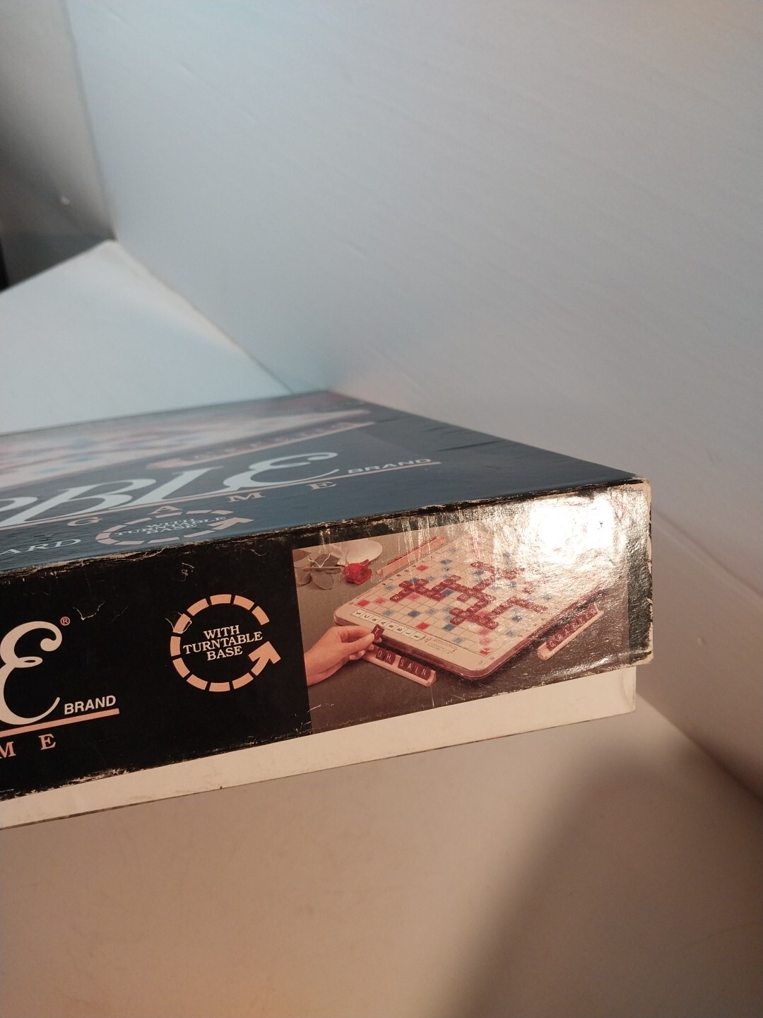 1989 Delux Edition Milton Bradley Scrabble Game Rotating Turntable