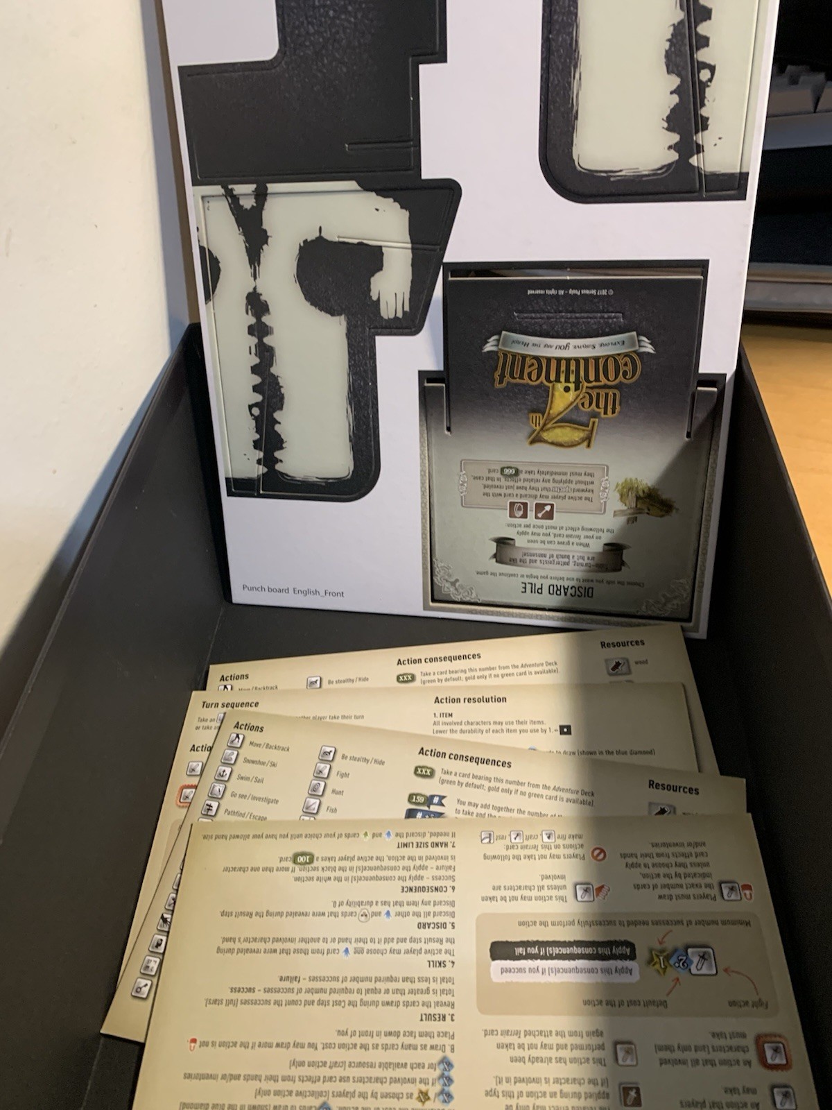 The 7th Continent Board Game + What Goes Up Expansion, Kickstarter Versions