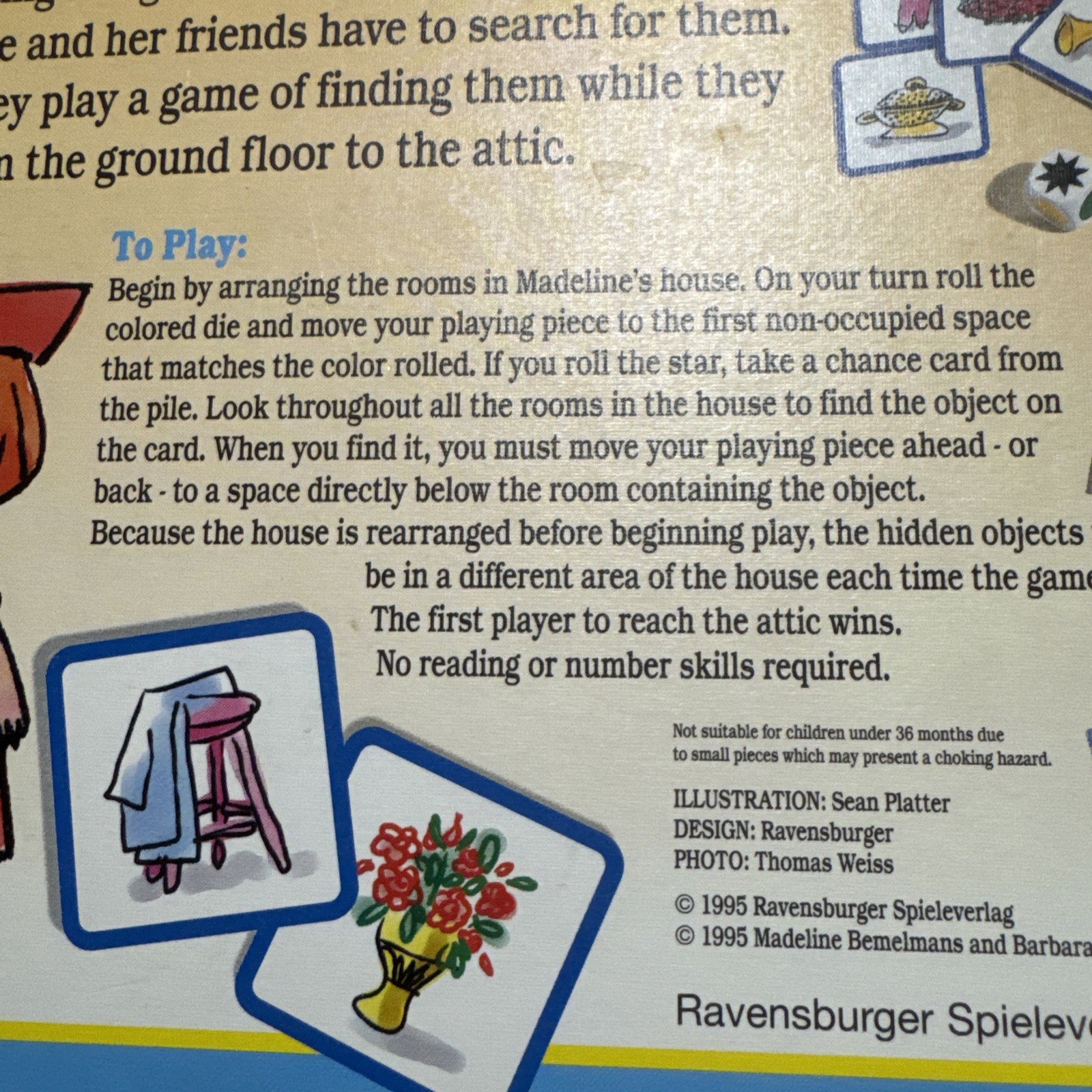 Madeline’s House Board Game by Ravensburger 1995, 2-4 Players, Ages 4-8 Complete