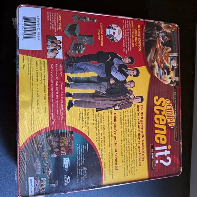 Seinfeld trivia Scene It? Deluxe Edition the DVD Board Game NEW Screenlife Tin