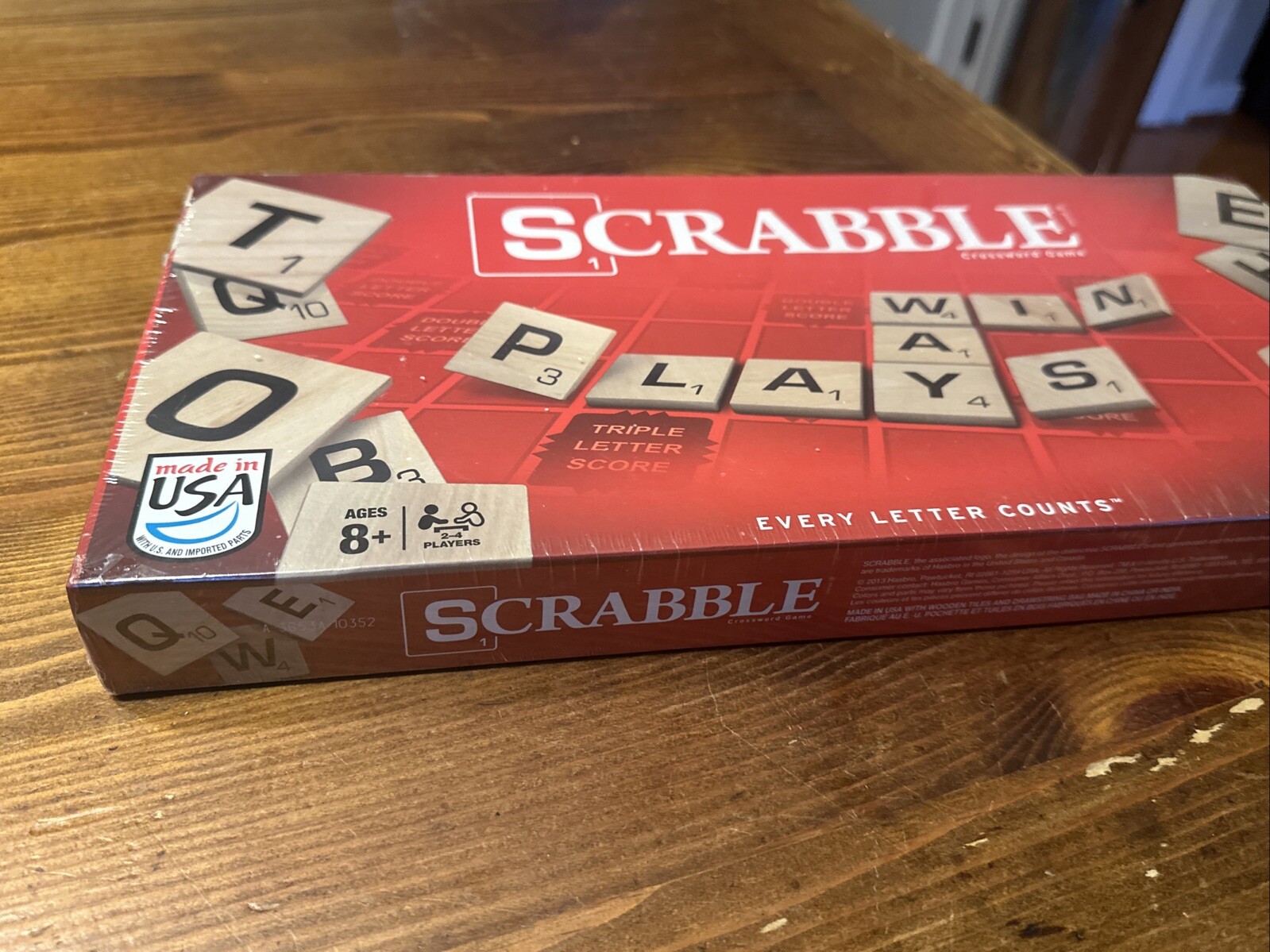 Scrabble Board Game – Crossword NEW Factory SEALED – 2013 Hasbro COMPLETE