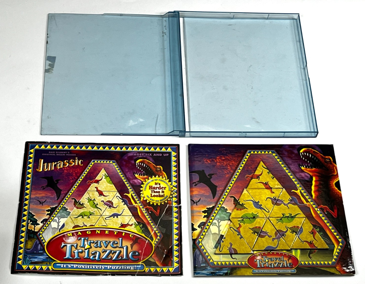 Magnetic Travel Triazzle Triangle Puzzle Jurassic Dinosaurs Dan Gilbert DaMert