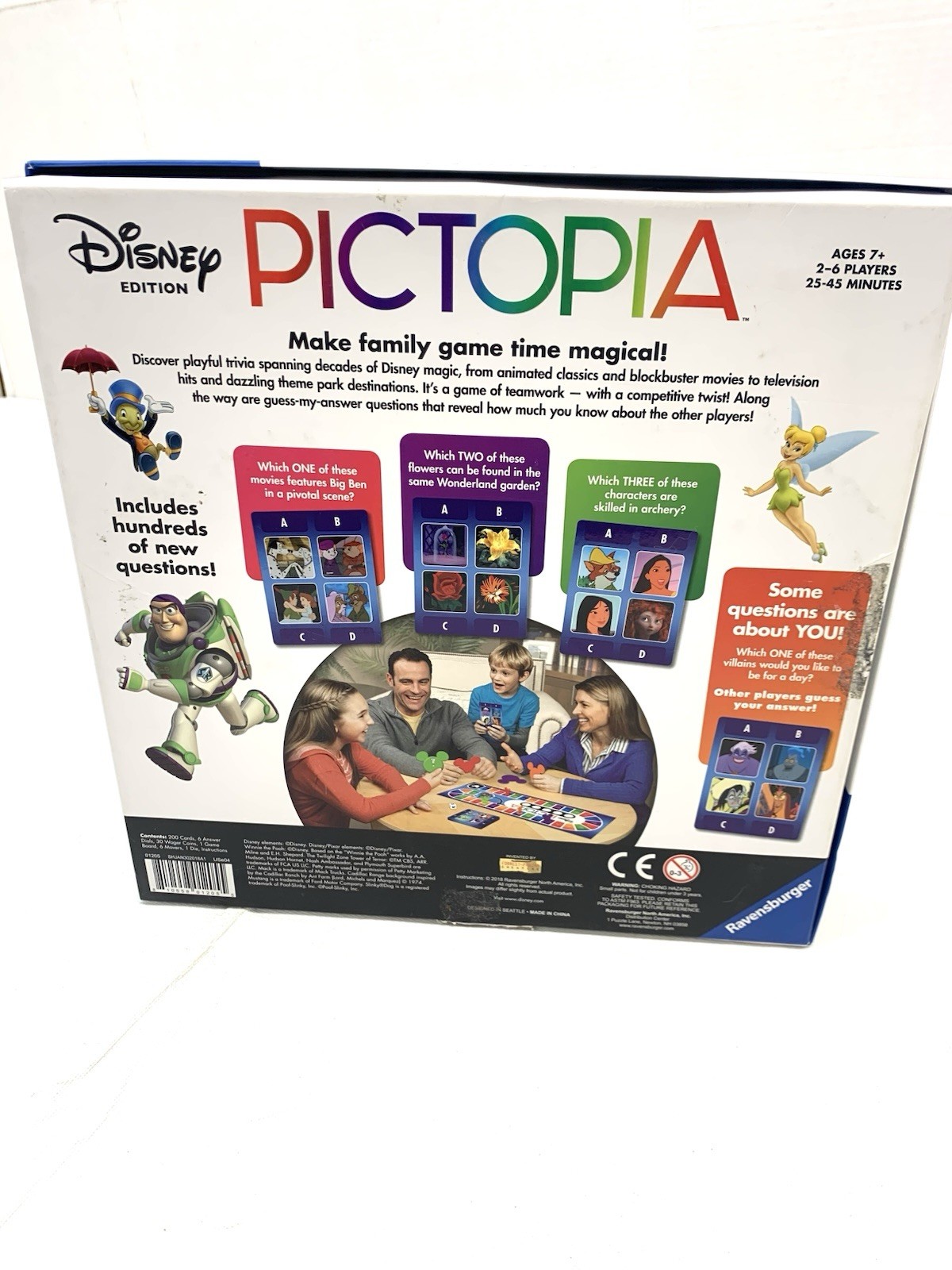 Pictopia: Disney Edition Trivia Board Game Family 1000+ Questions COMPLETE