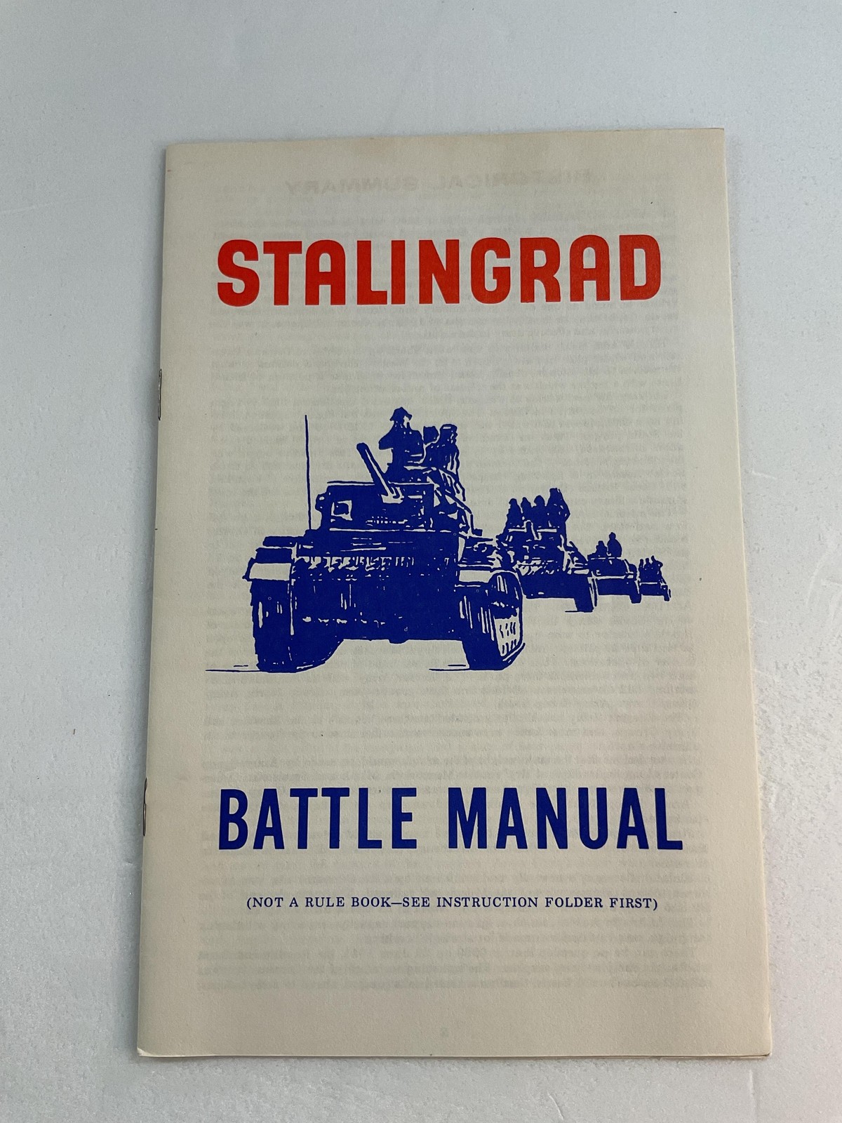 Vintage 1963 Stalingrad Board Game Avalon Hill WWII War Theme USA Red Box