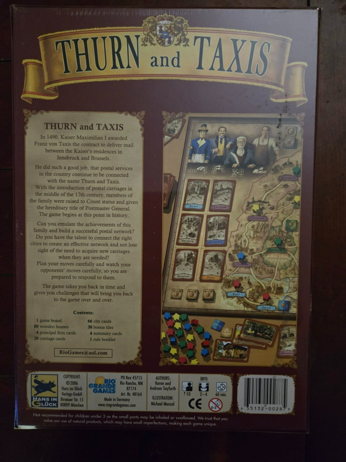 Thurn and Taxis Board Game 2006 by Rio Grande Games New in Shrink Wrap