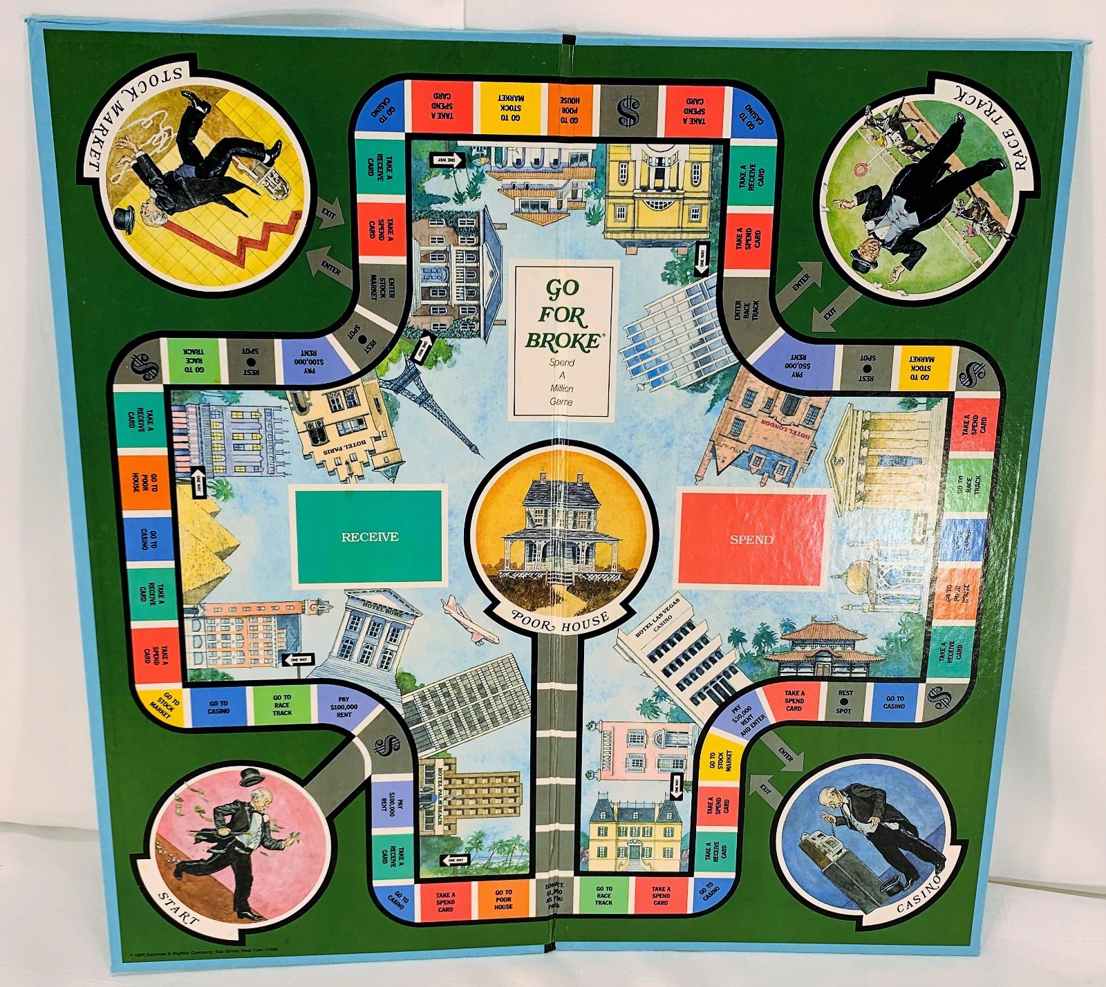 1985 Go For Broke Board Game by Selchow & Righter Complete in Good Condition