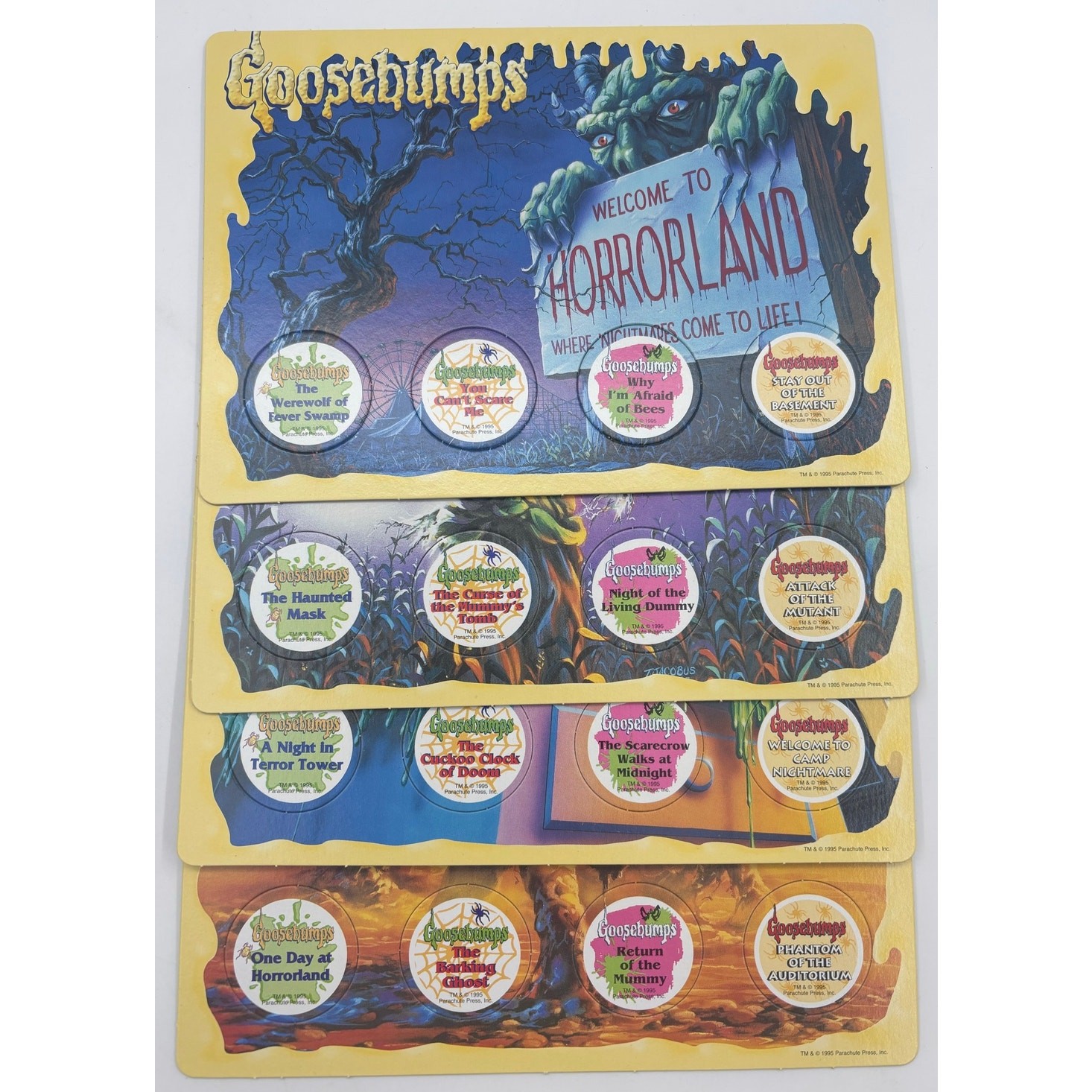 1995 Goosebumps Shrieks And Spiders Game Board Game Parker Brothers