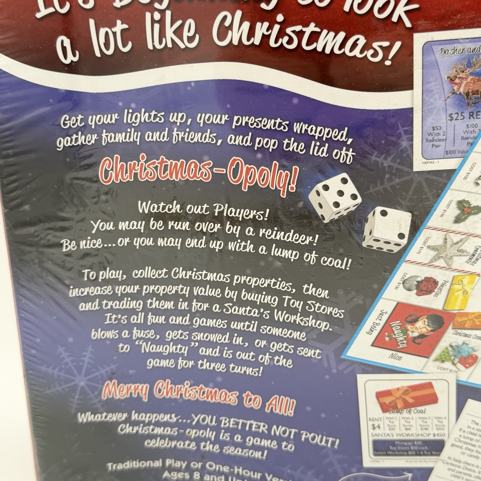 New Sealed Christmas Opoly A Game To Celebrate The Season! Board Game USA