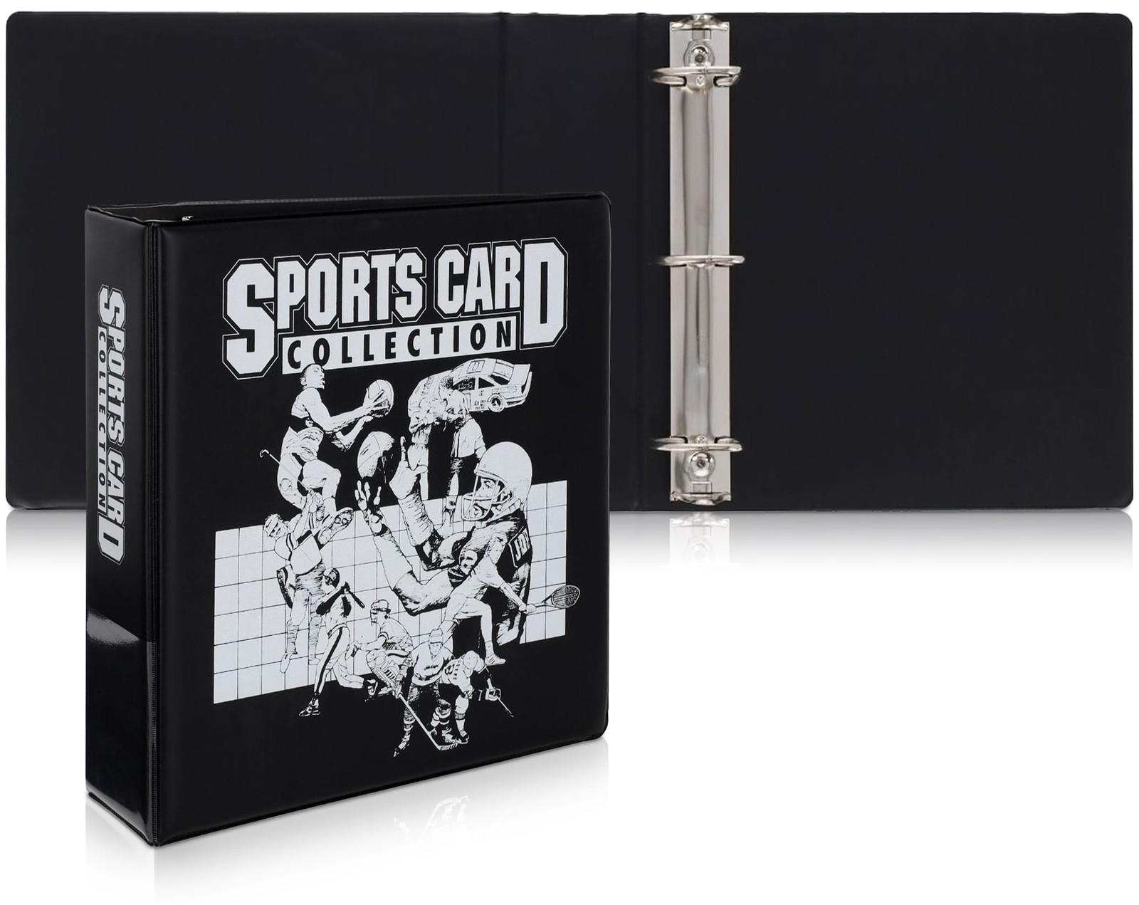 BCW 3-Inch Sports Card Album Binder | Durable Black D-Ring 3 inches,