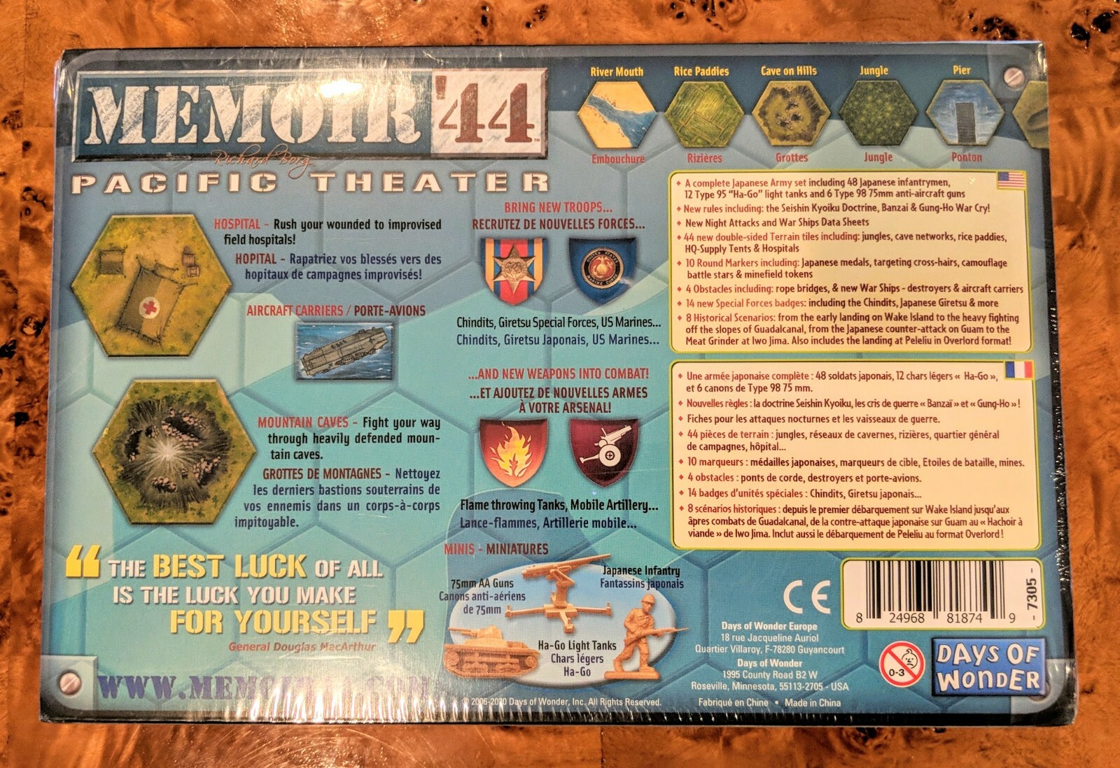 NEW IN SHRINK Memoir ’44 Pacific Theater Expansion EN/FR Days of Wonder
