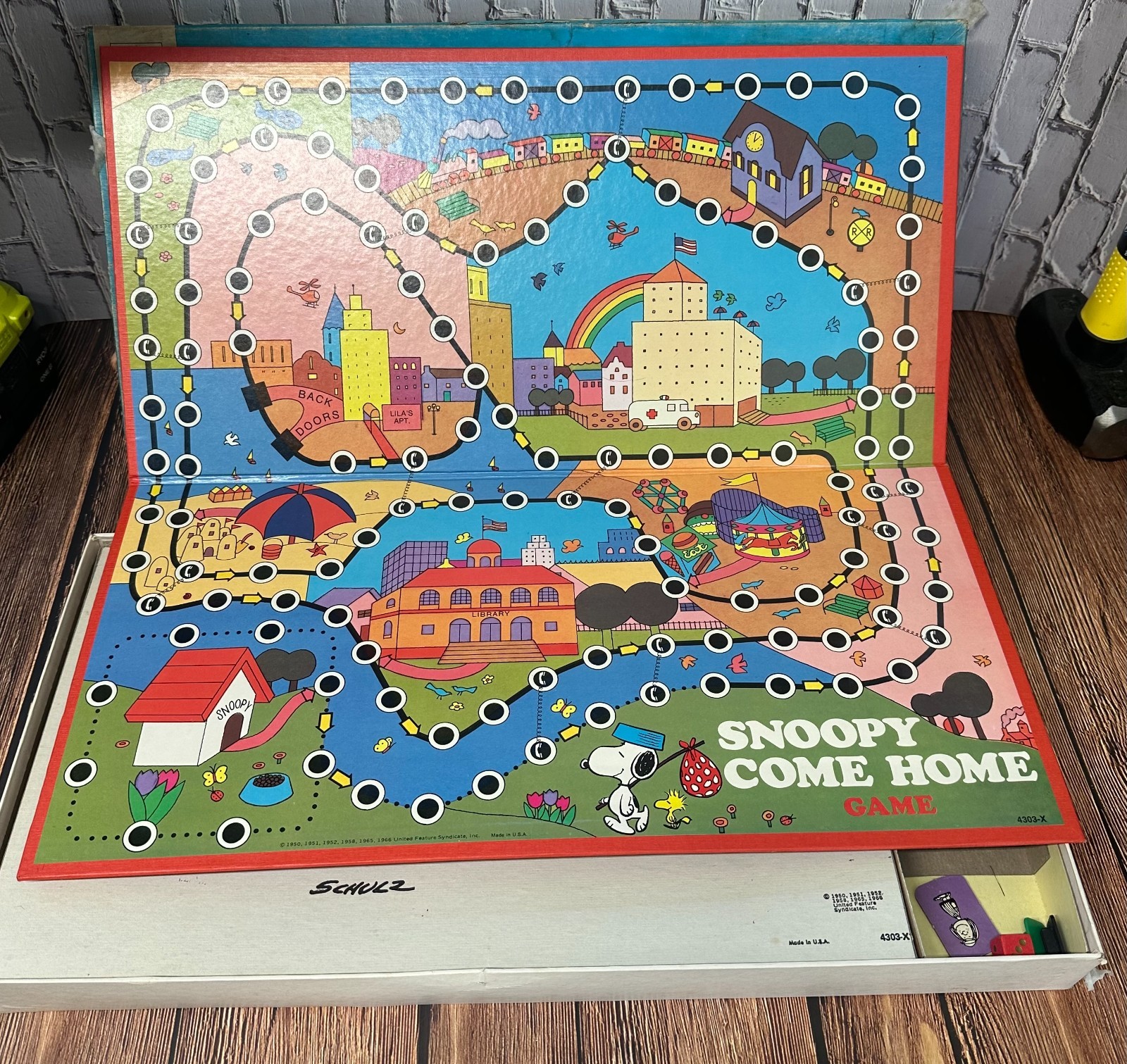Vintage 1950s Snoopy Come Home Board Game Milton Bradley
