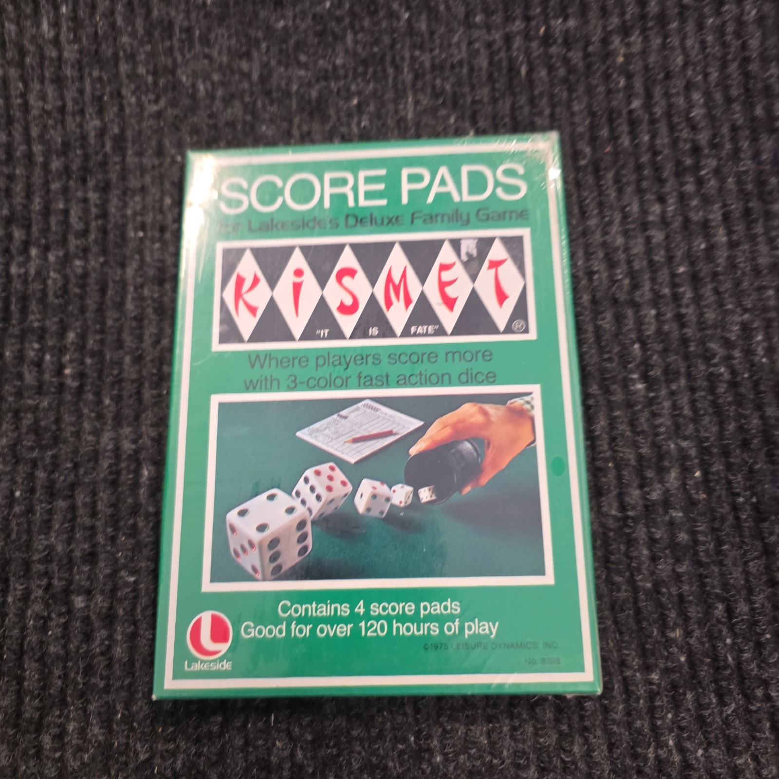 Vintage Kismet Game of Yacht 1975 Lakeside No. 8338 Score Pads 4 Pack