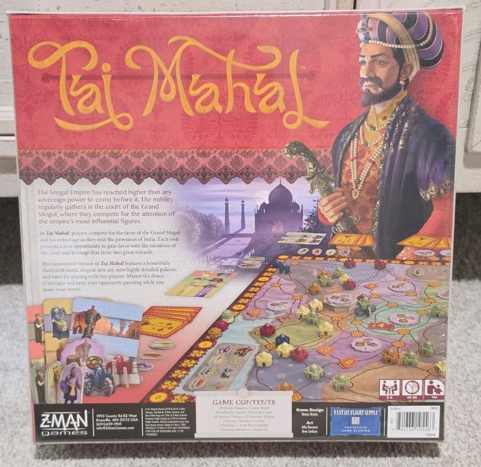 NEW SEALED Taj Mahal Board Game Reiner Knizia Z-Man Games 2018