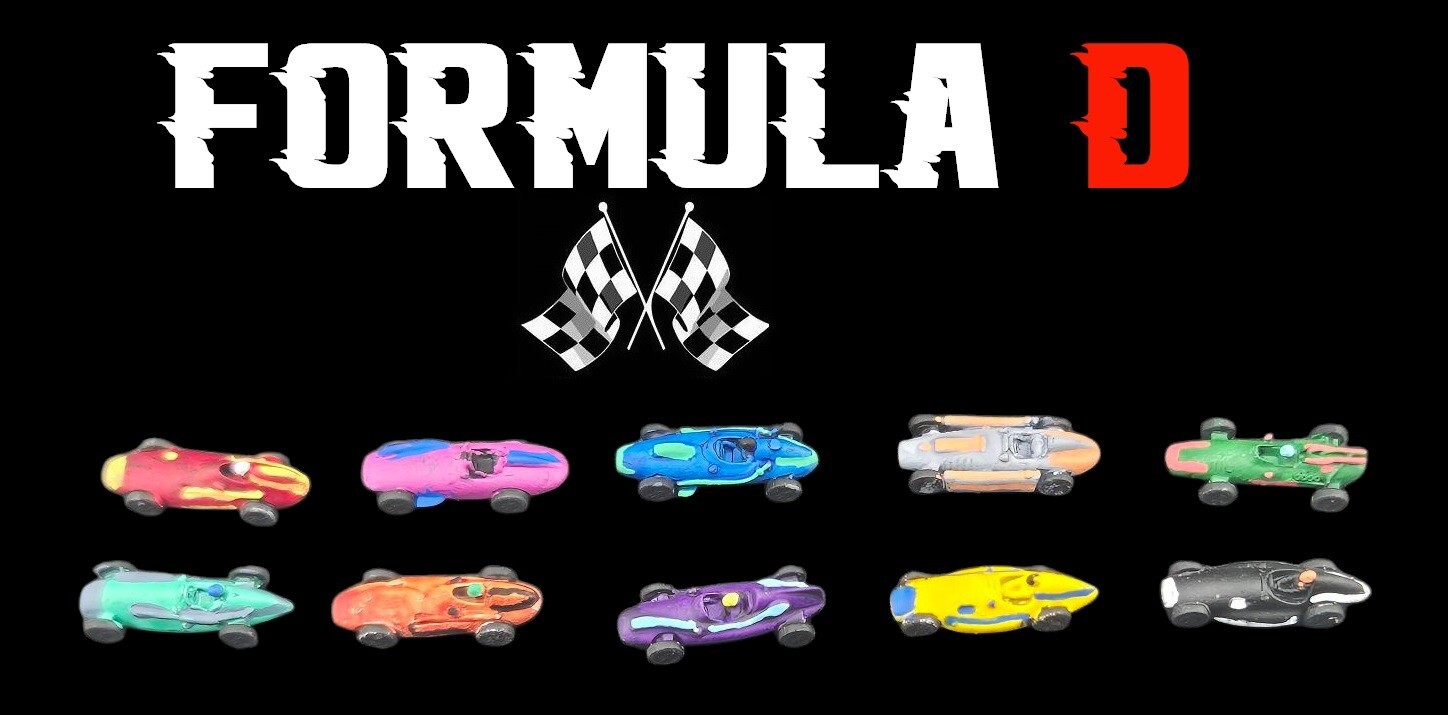 Formula D 10 painted F1 miniature cars / 10 cars F1 (20mm) painted