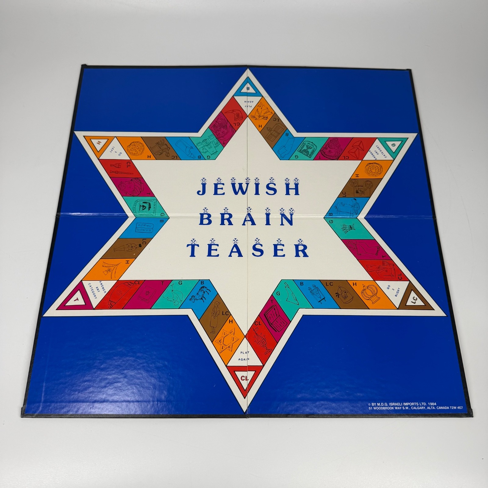 Vintage 1984 Jewish Brain Teaser Children’s Edition Educational Board Game Judai