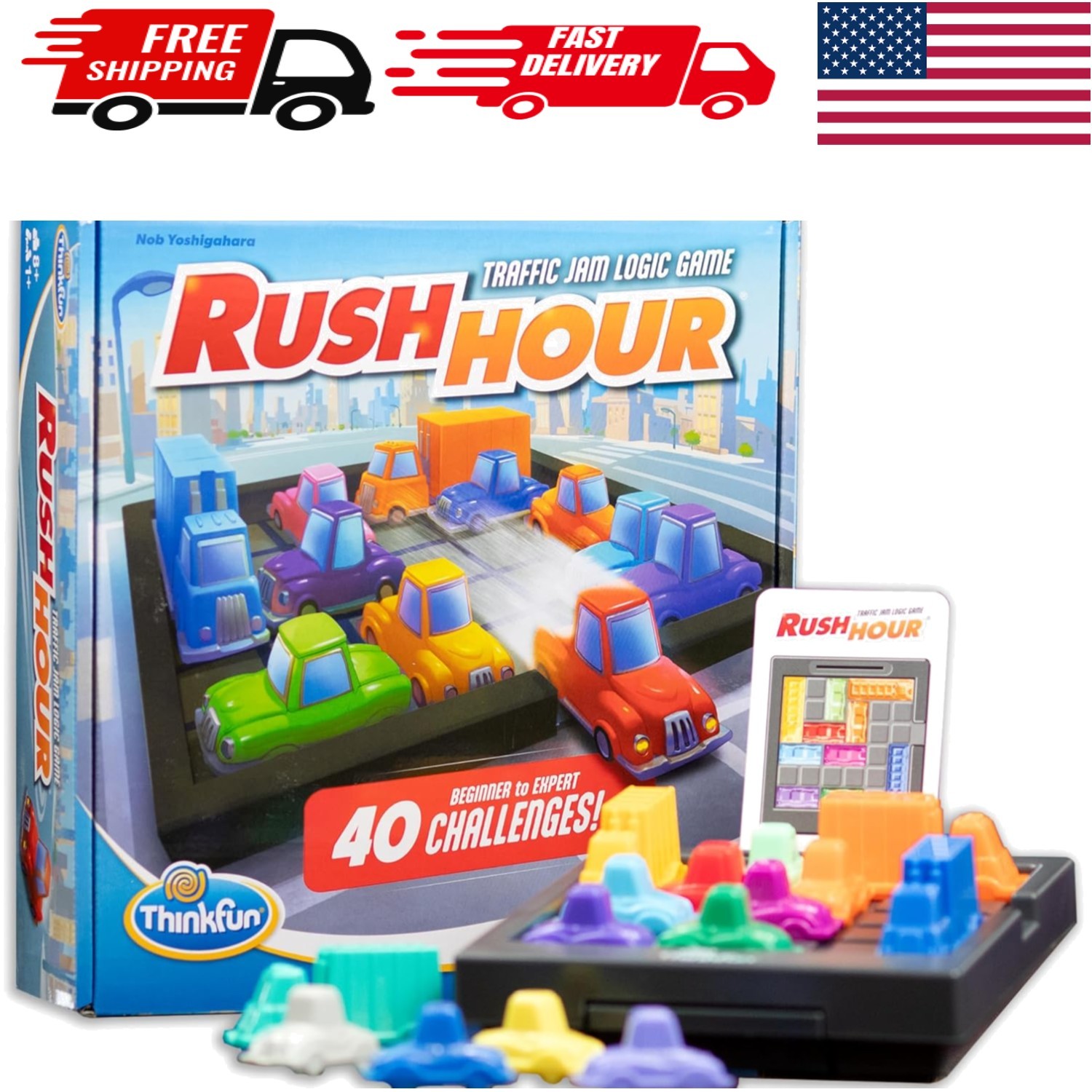 Rush Hour Traffic Jam Logic Game – Develops Problem Solving & Planning Skills