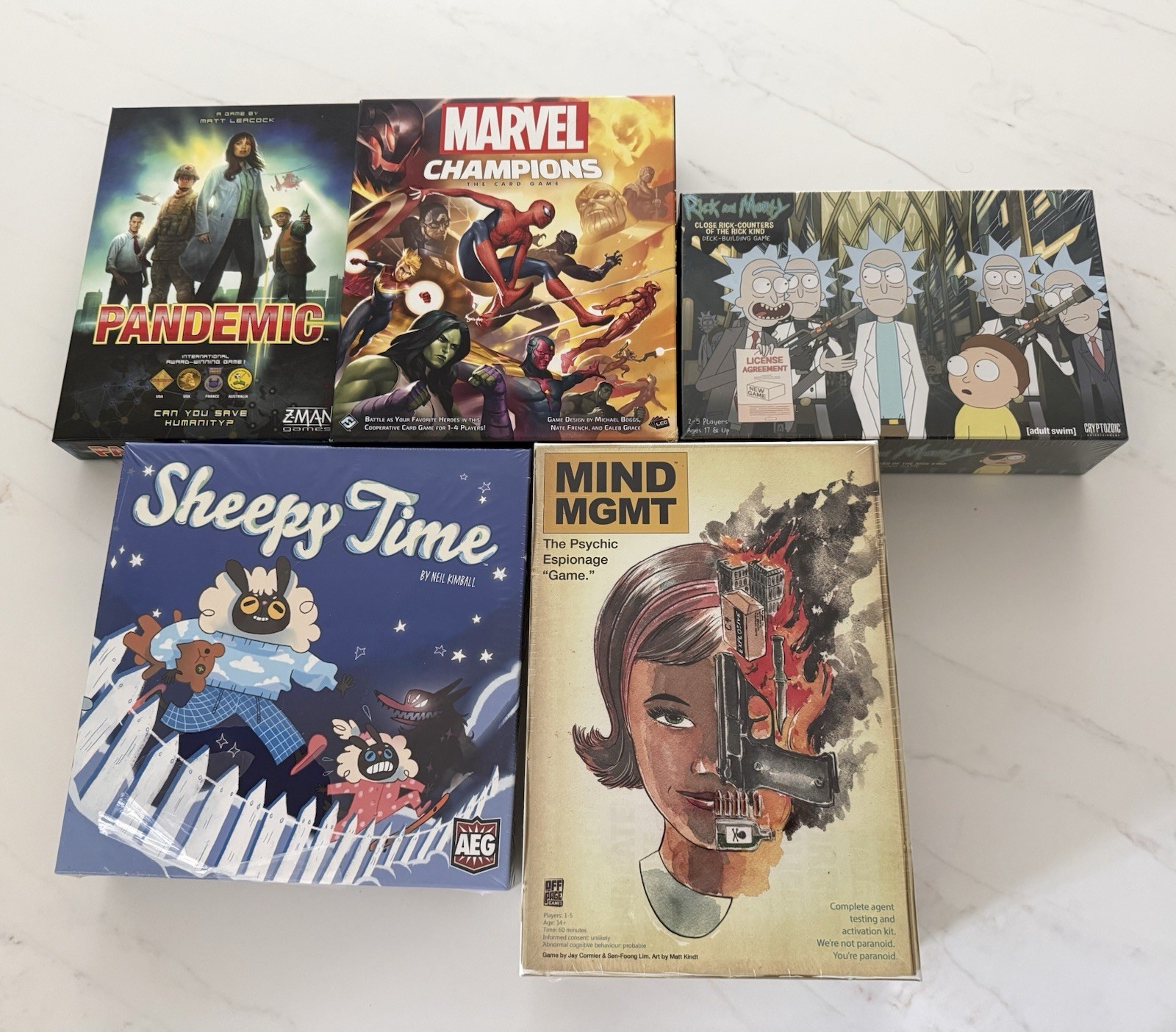 Board game lot!! with msrp of 1 Billion Doll Hairs + 2 Mystery Games
