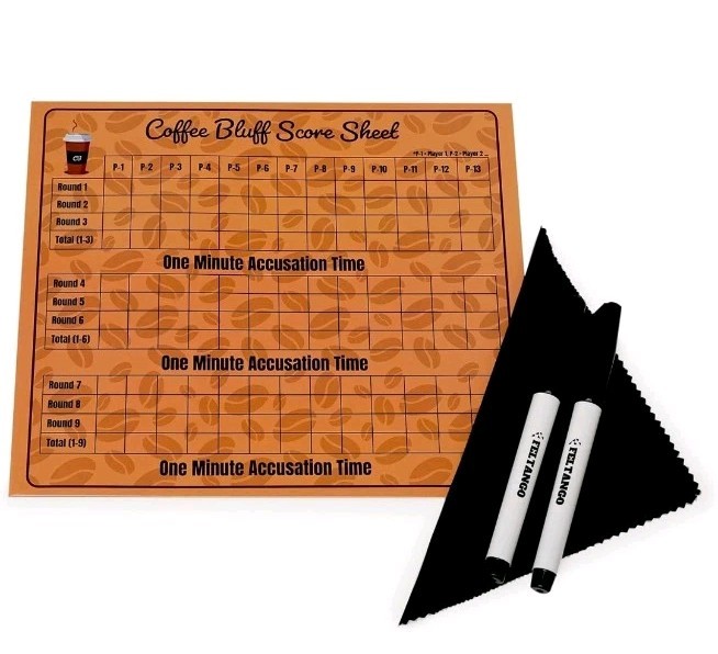 Coffee Bluff, Friends and Family game night companion, Card Games for Adults