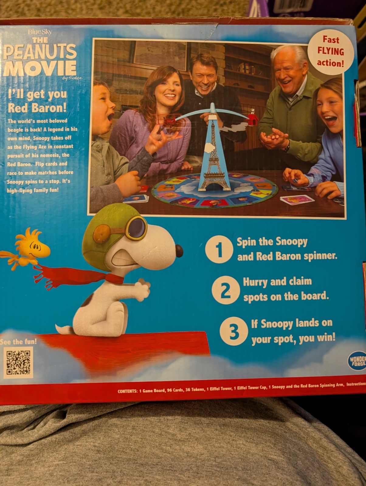 Peanuts Movie Snoopy Flying Ace Board Game Red Baron By Wonder Forge 2015 Comple