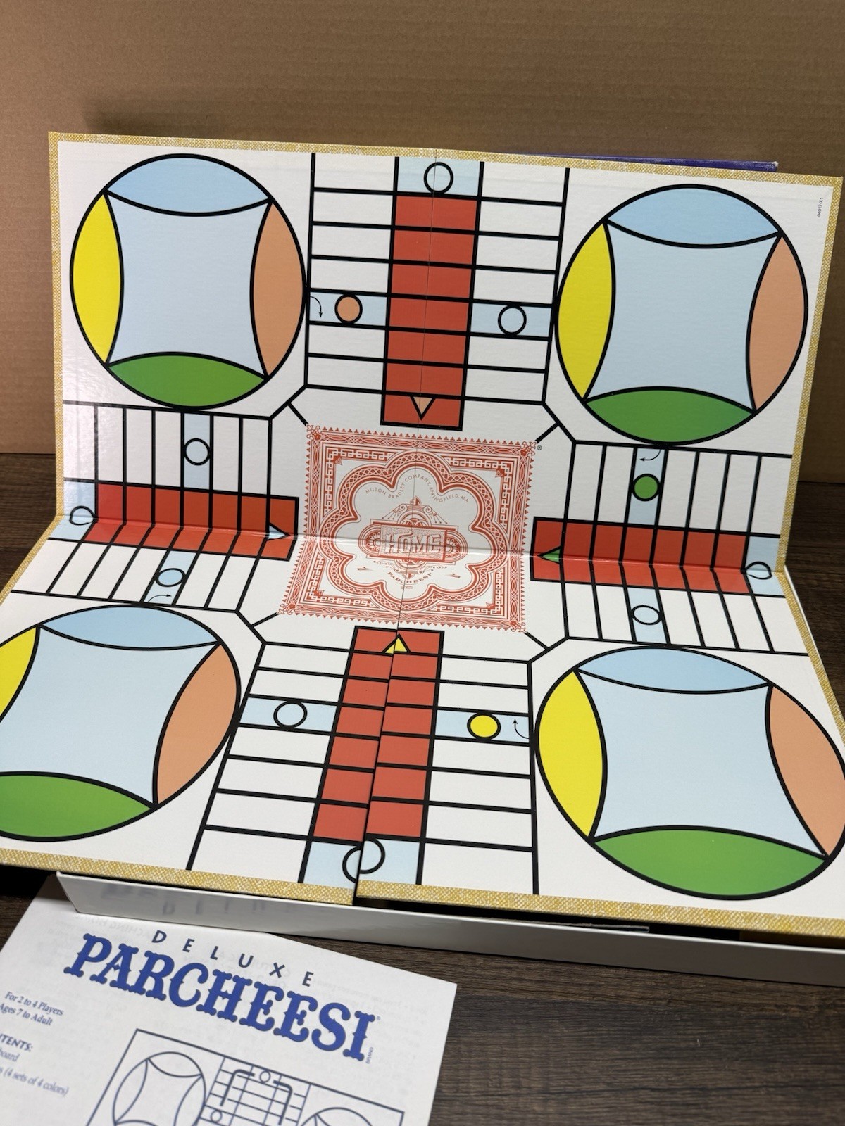 VINTAGE Deluxe Parcheesi COMPLETE Milton Bradley 1989 Classic Strategy