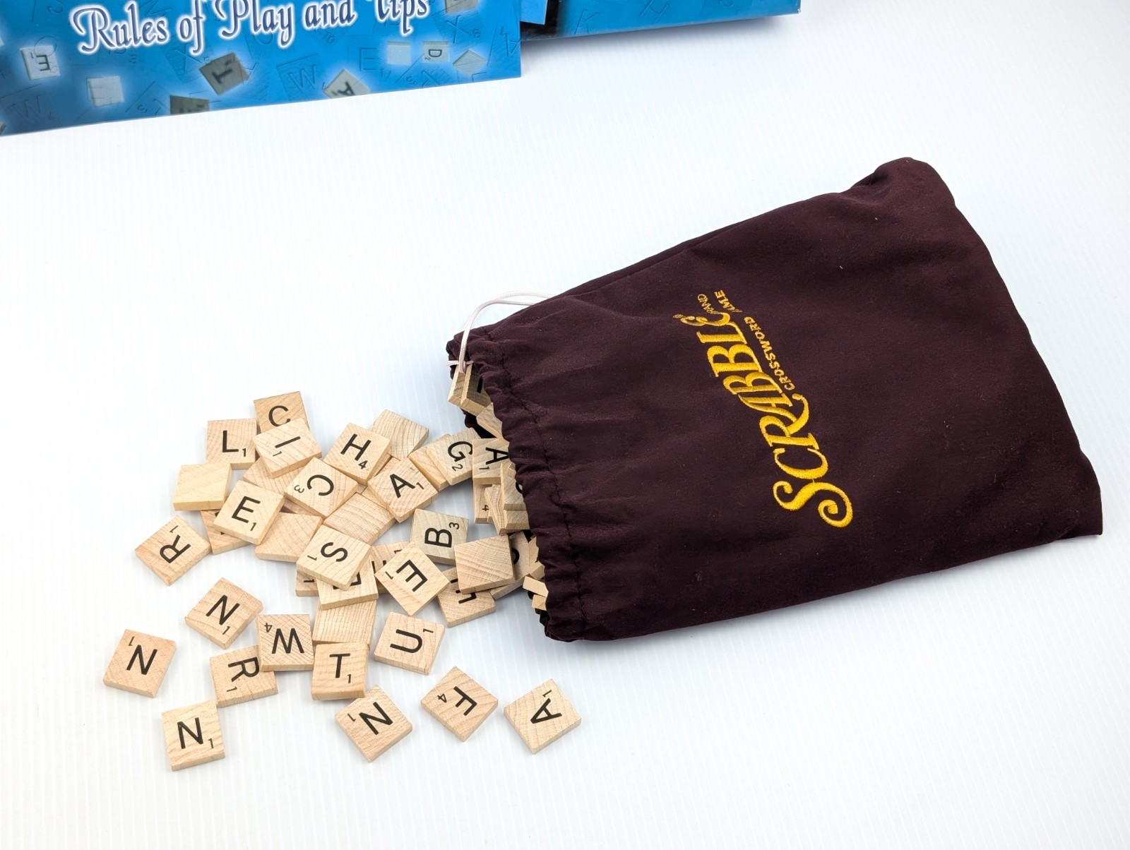 Super Scrabble Board Game by Hasbro – 2004 – 100% COMPLETE with All 200 Tiles!