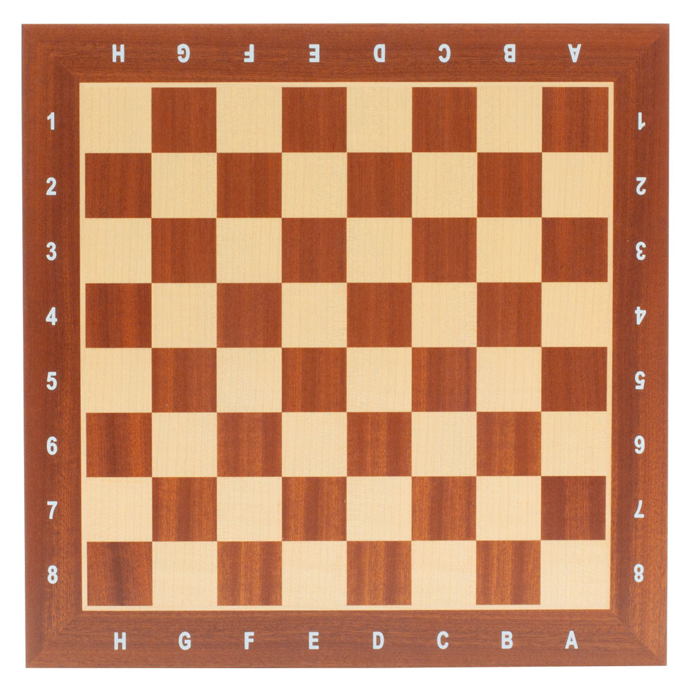 15×15″ Maple&Sapele Inlaid Wood Chess Board w/40mm Square. Flat Chess Game Board
