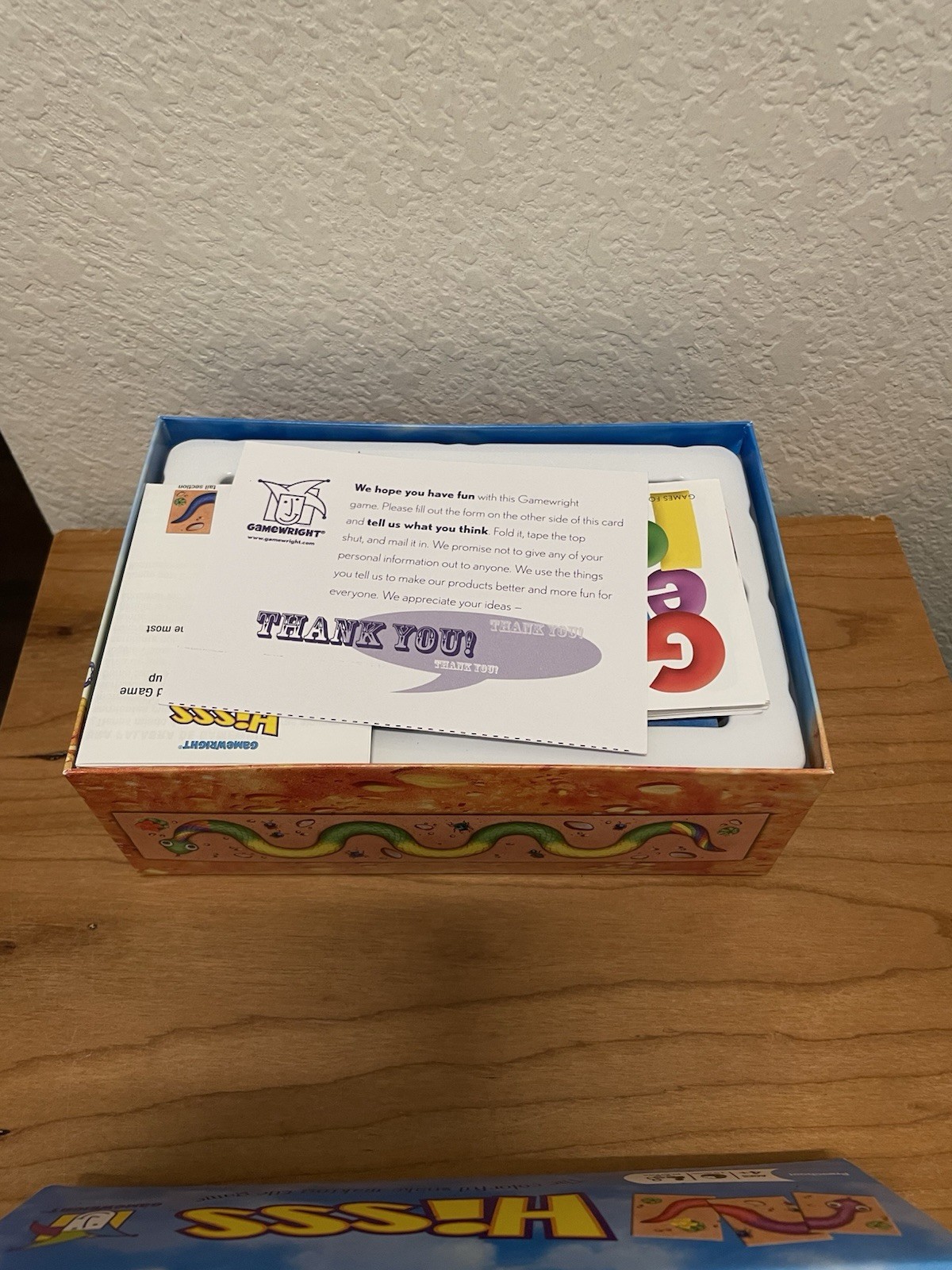 HISSS The Colorful Snake Making Tile Matching Game (Gamewright, 2016) CIB Clean