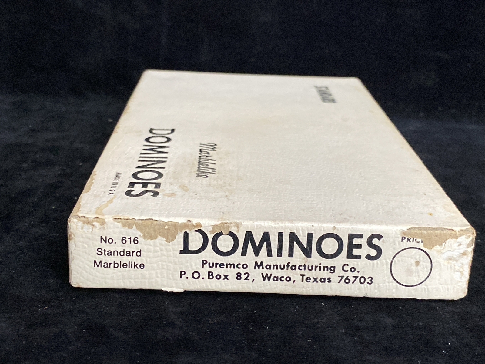 Vintage Set Of White Puremco No. 616 Standard Marblelike Dominoes Made In USA A1
