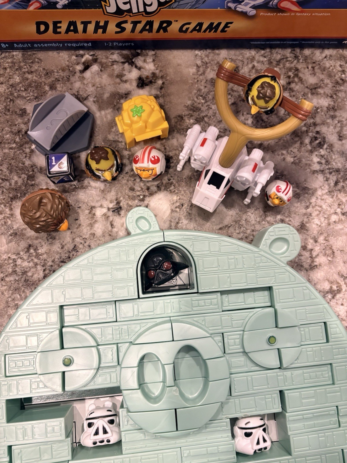 Star Wars Angry Birds Jenga Destroy The Death Star 2012 Hasbro Game Not Complete