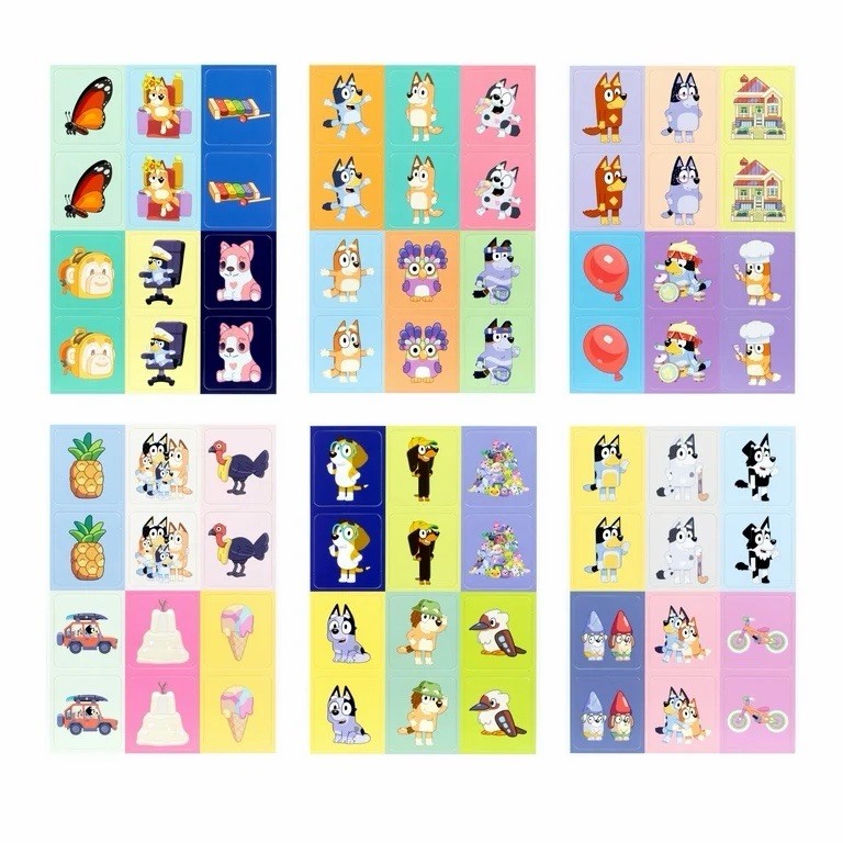 Bluey Find & Match Tile-matching Game with 72 Character Tiles, Ages 3+