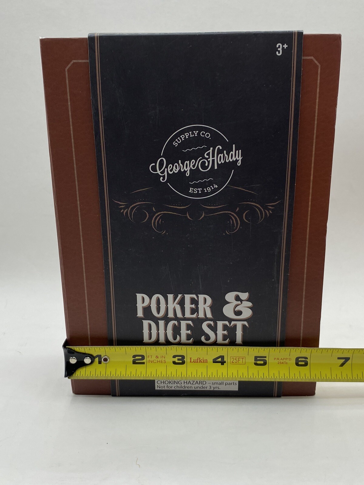 Poker & Dice Set George Hardy Chips Playing Cards Gambling New SEALED Christmas